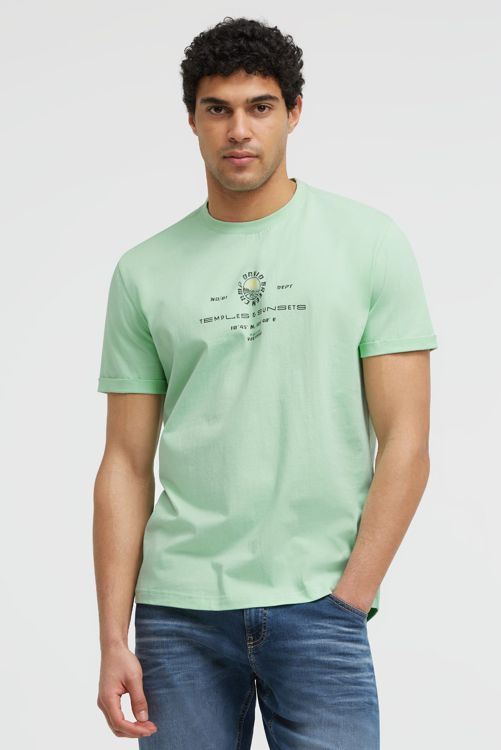 T-Shirt Relaxed Fit mit Backprint light mint