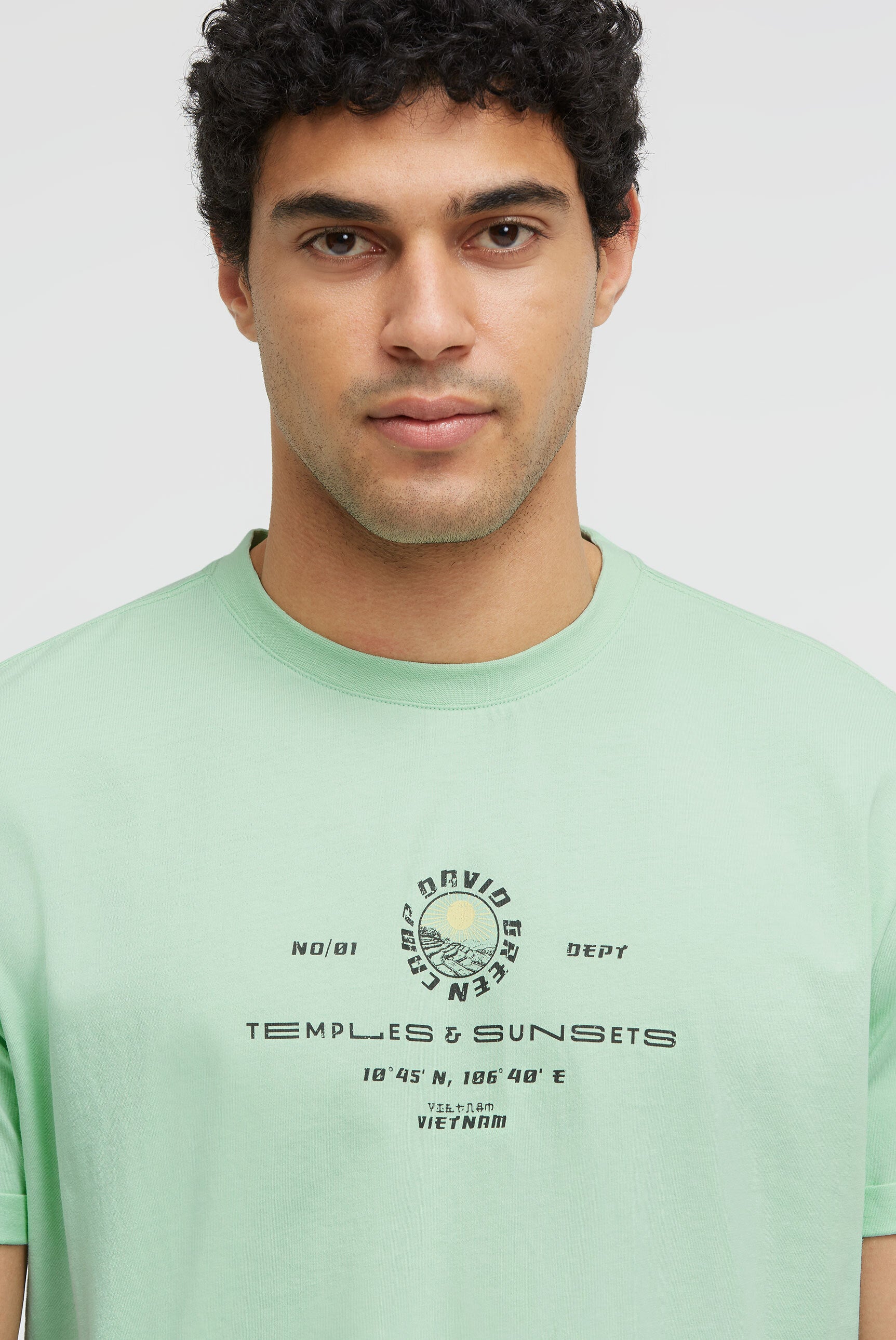 T-Shirt Relaxed Fit mit Backprint light mint - 5
