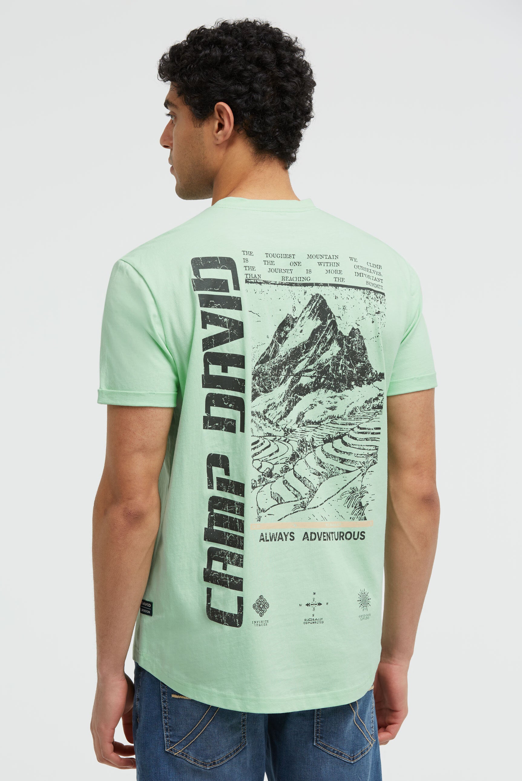 T-Shirt Relaxed Fit mit Backprint light mint