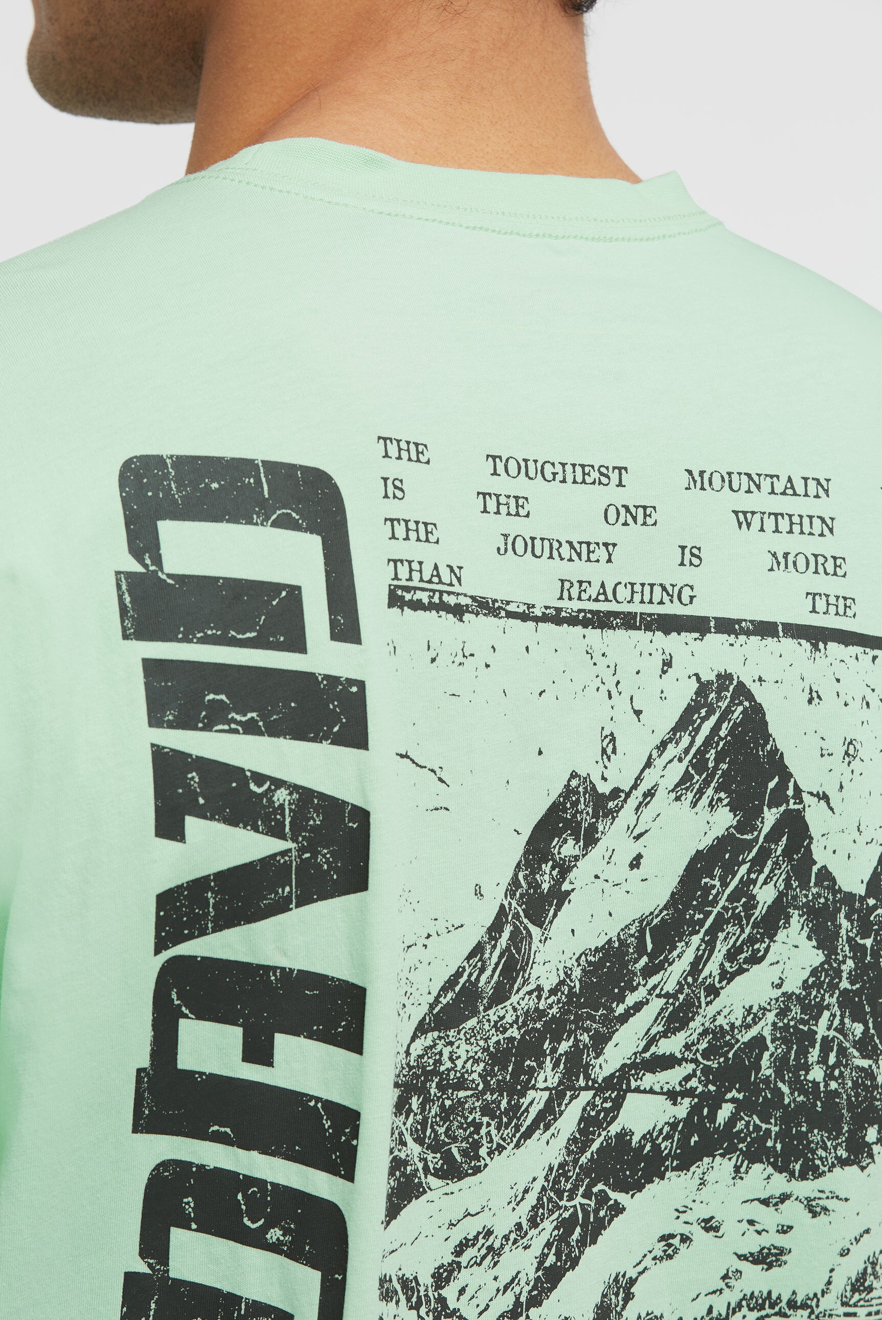 T-Shirt Relaxed Fit mit Backprint light mint