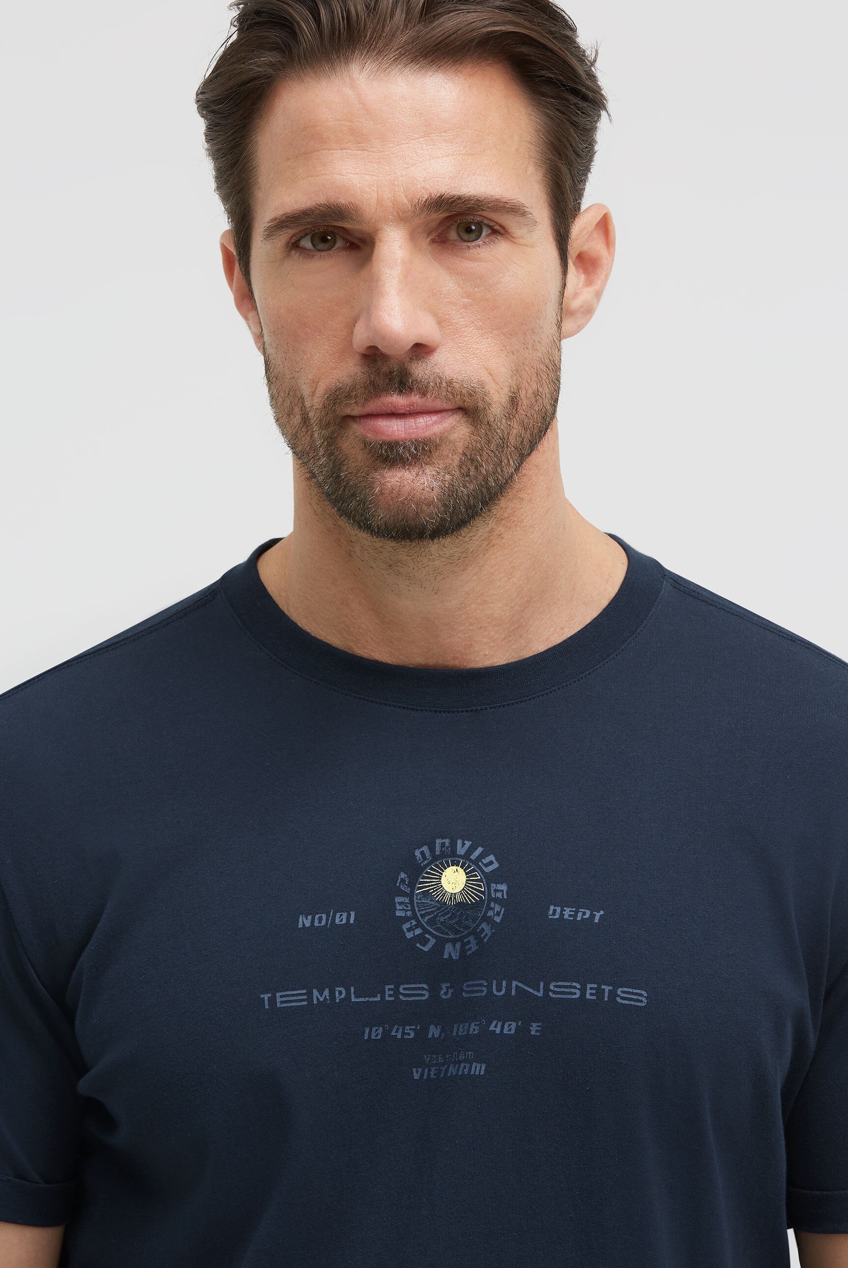T-Shirt Relaxed Fit mit Backprint faded navy