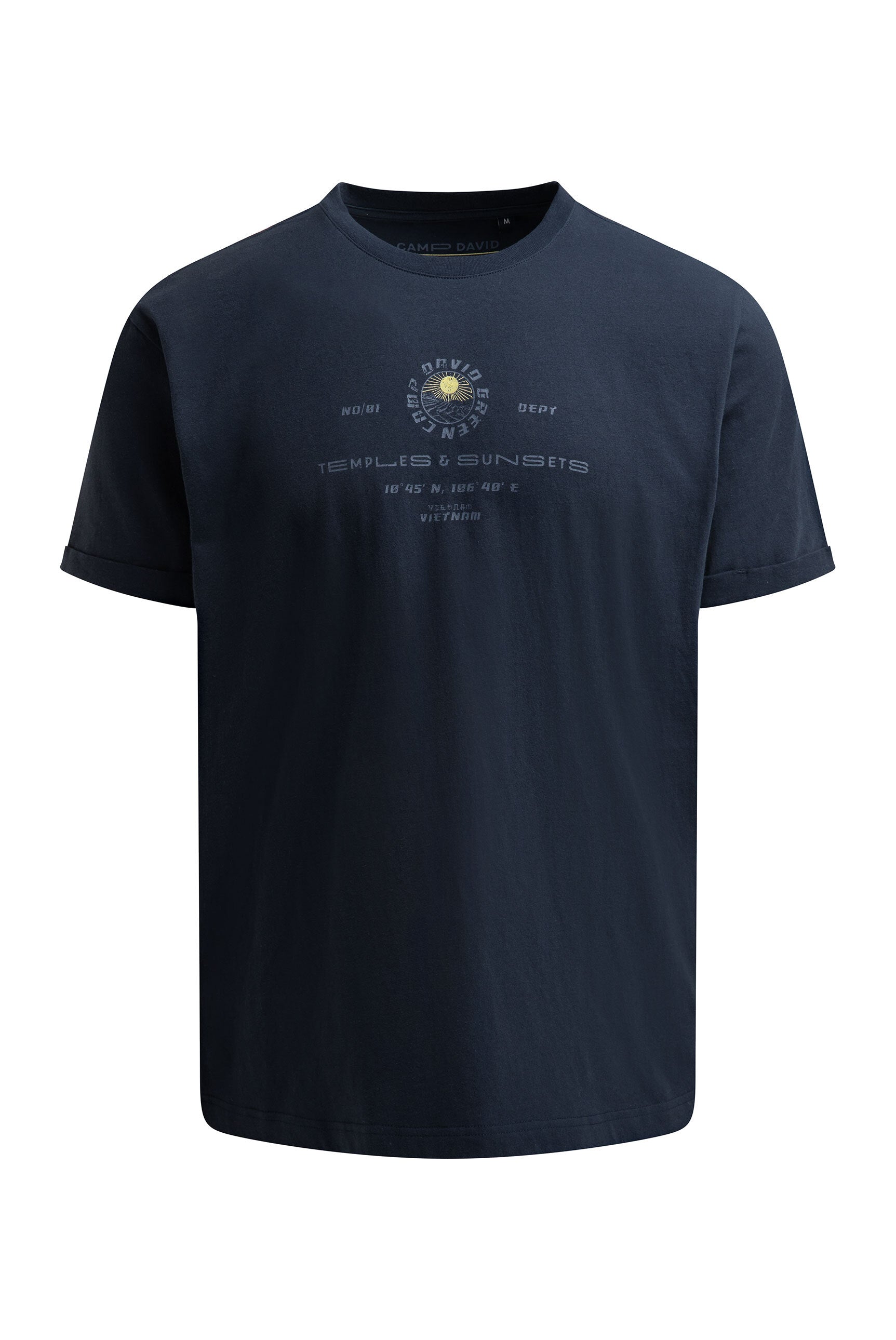 T-Shirt Relaxed Fit mit Backprint faded navy - 1