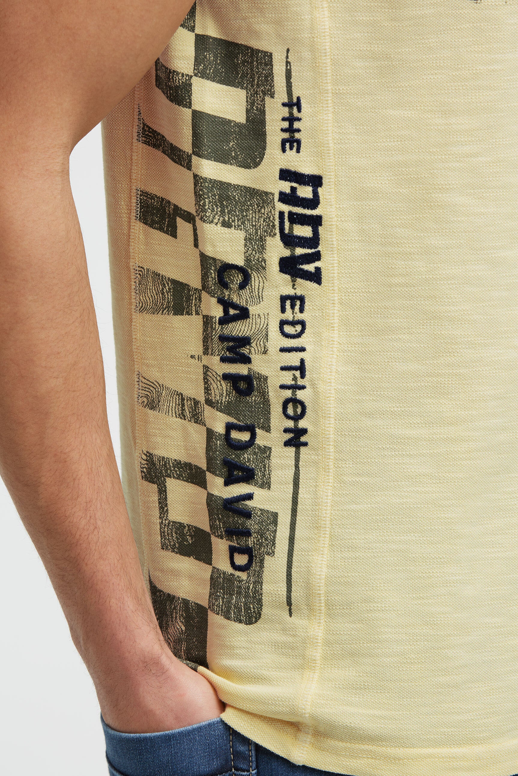 Polo aus Flammgarn-Pikee  mit Artworks lemon juice