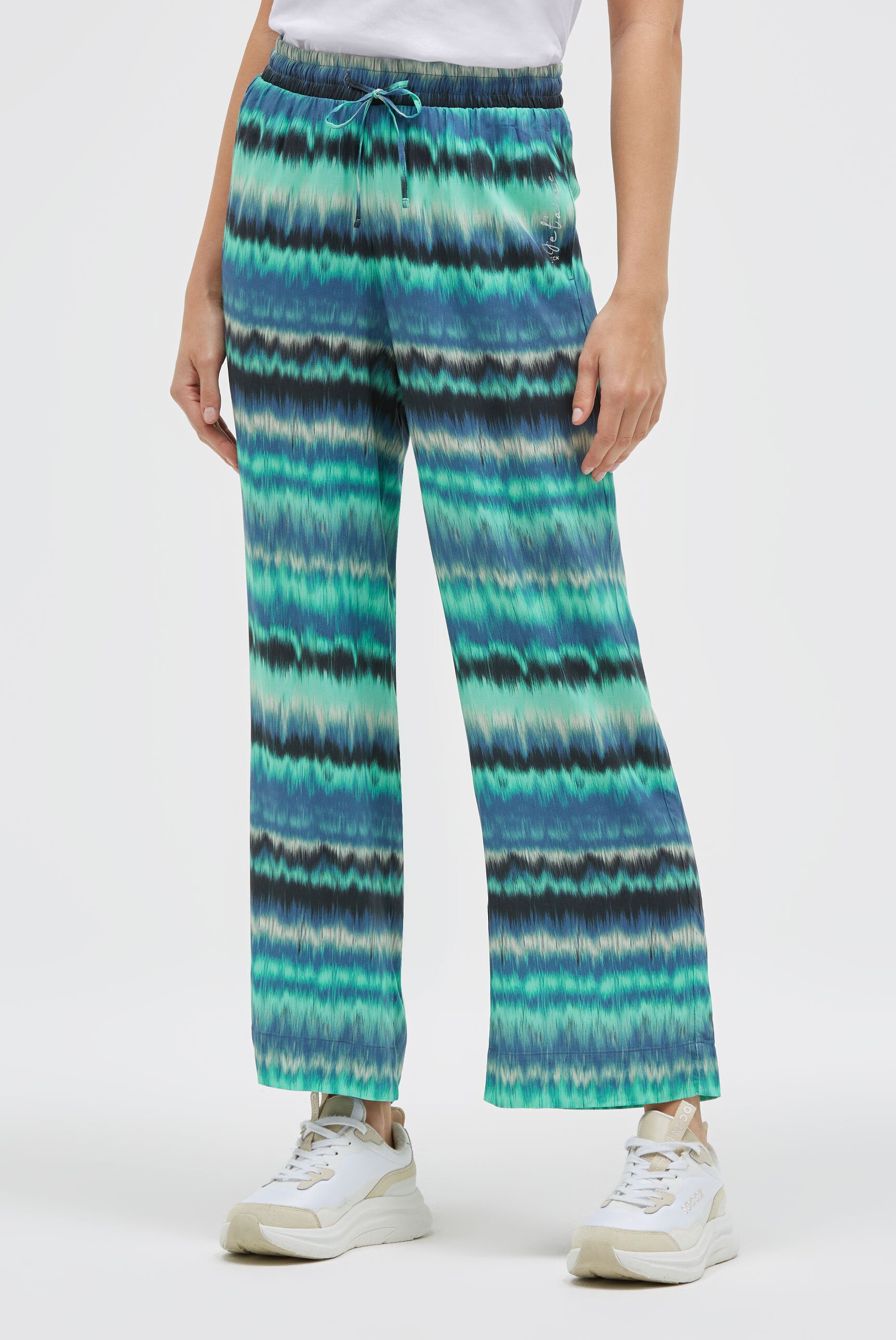Palazzohose mit All Over Print soft azure - 2