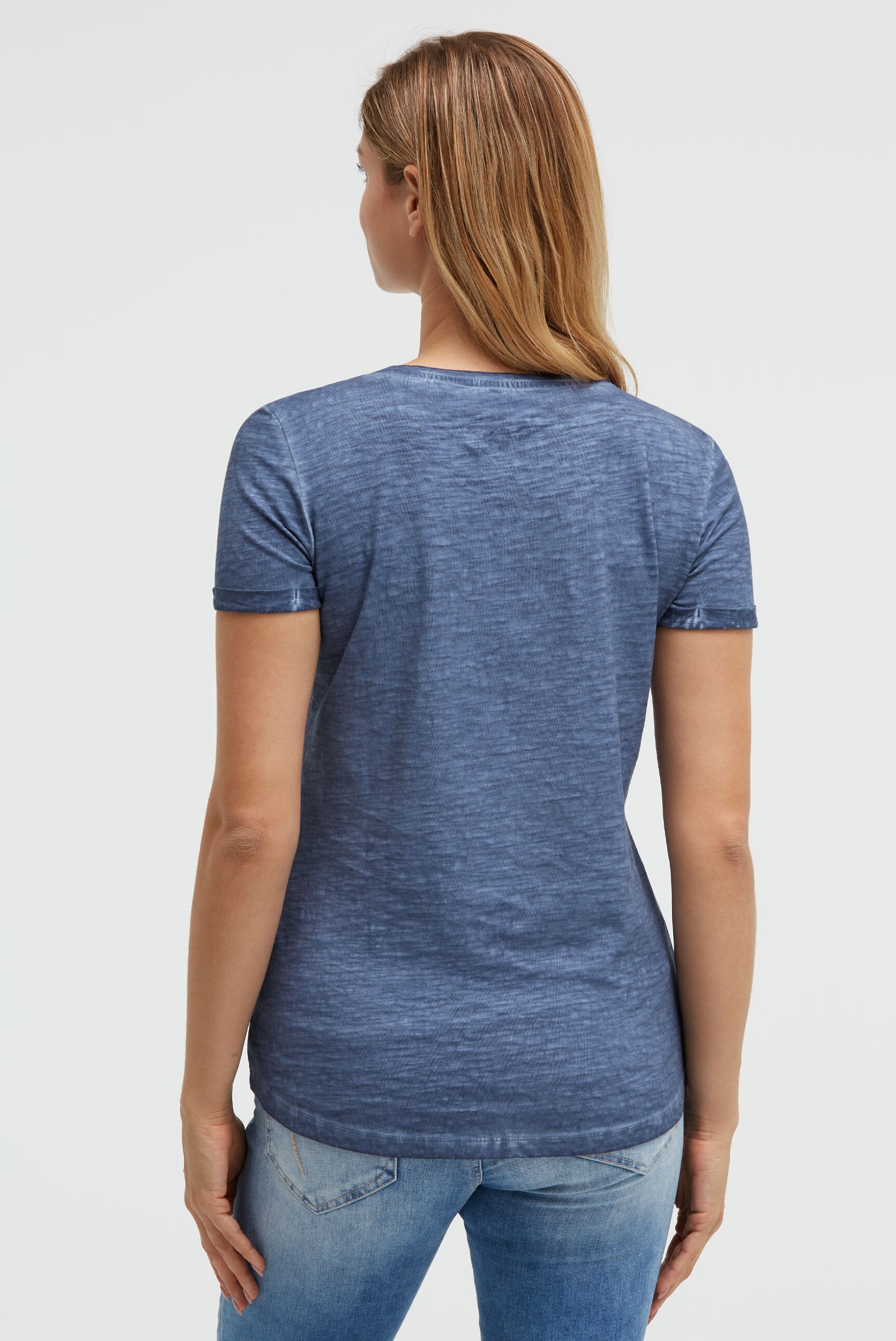 T-shirt barwiony olejem z napisem z dżetów
