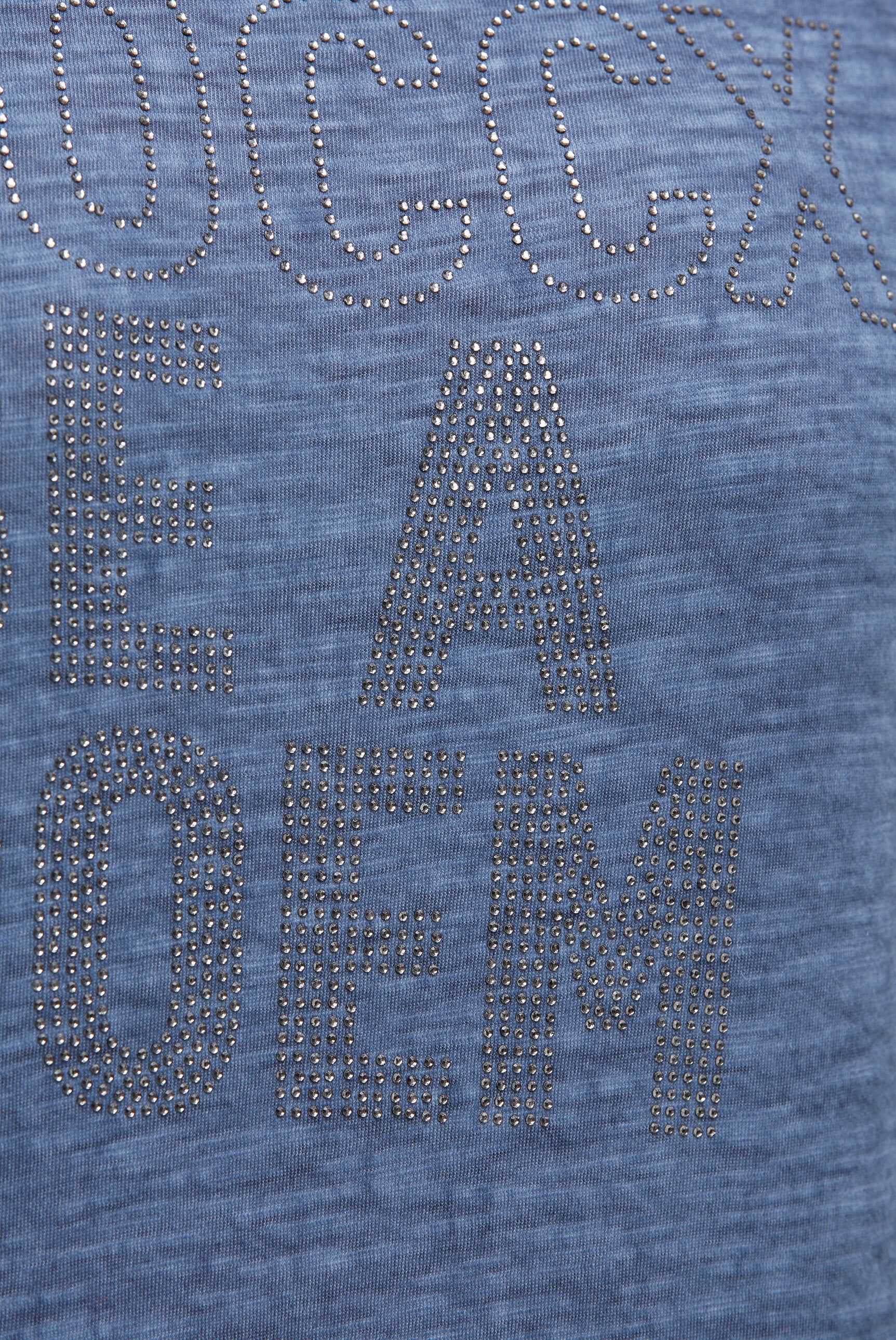 T-shirt barwiony olejem z napisem z dżetów