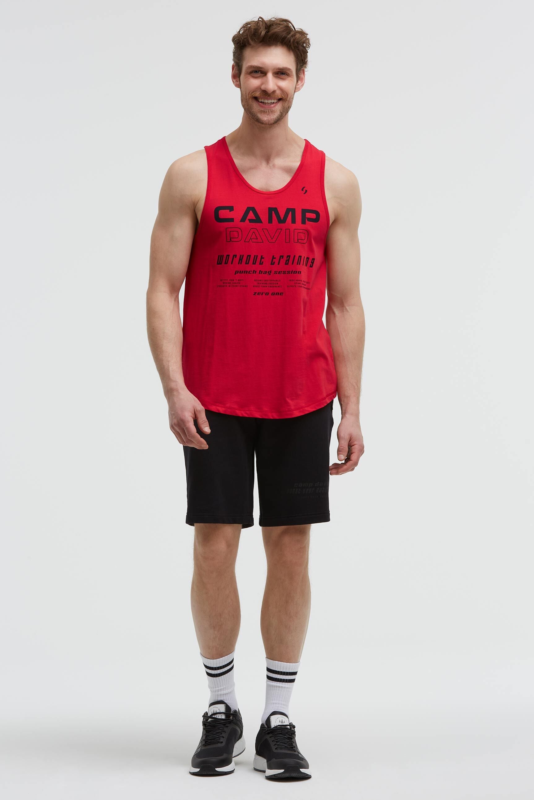 Muskelshirt mit Label Prints