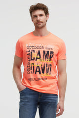 T-shirt z okrągłym dekoltem z nadrukami z logo