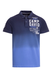 Koszulka polo z pikowanego materiału w stylu „dip dye” z nadrukami z logo