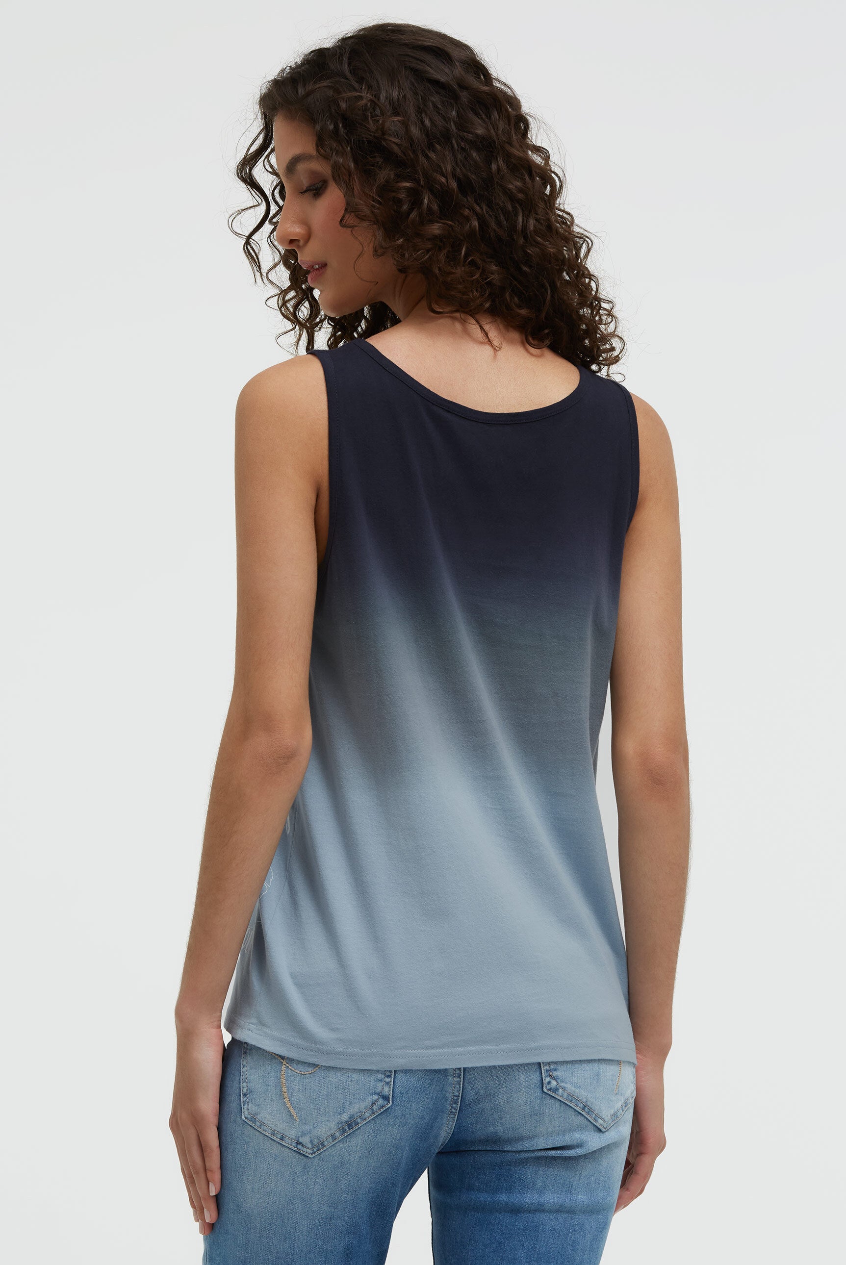 Top z efektem dip dye i nadrukiem z logo - 5