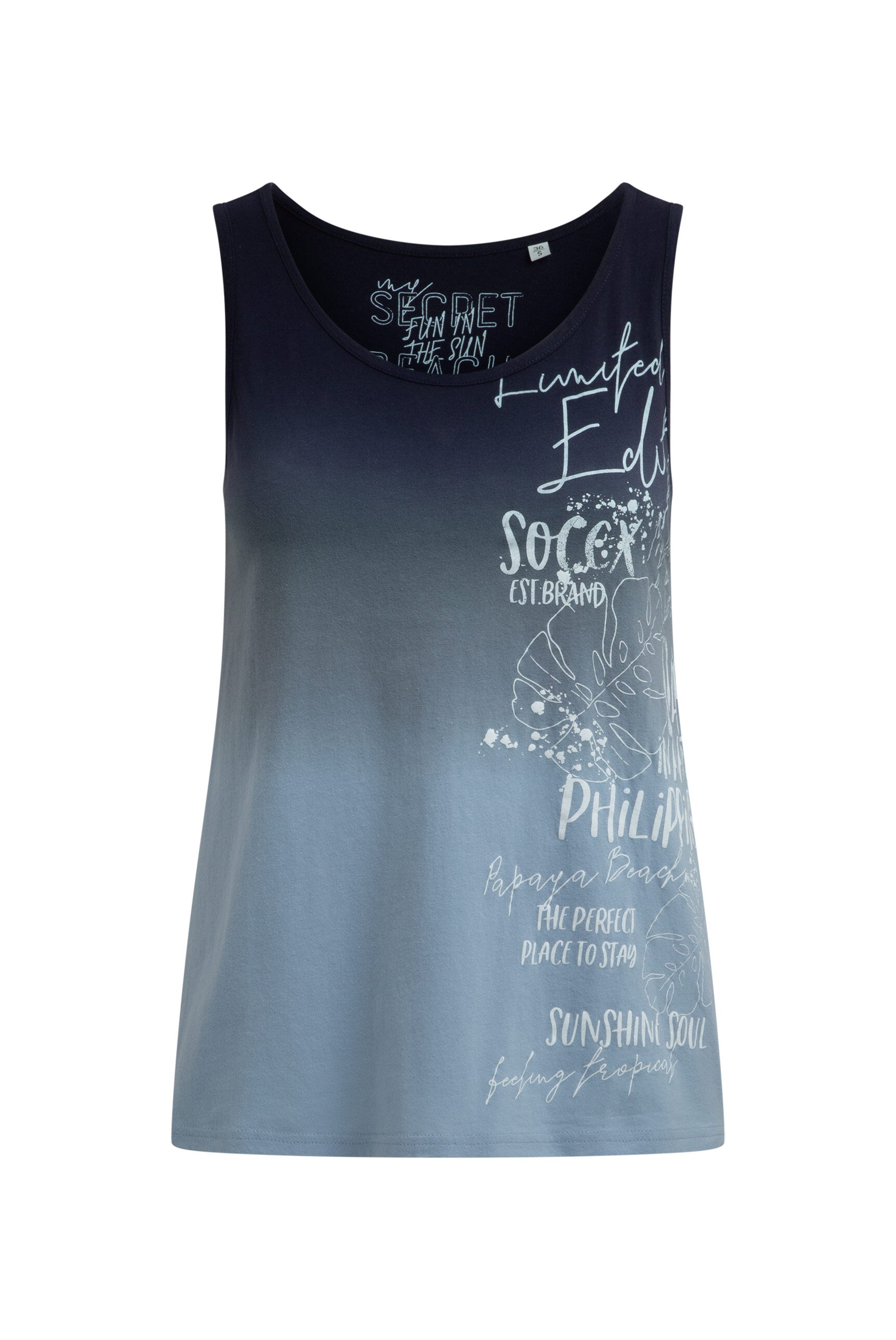Top z efektem dip dye i nadrukiem z logo - 1