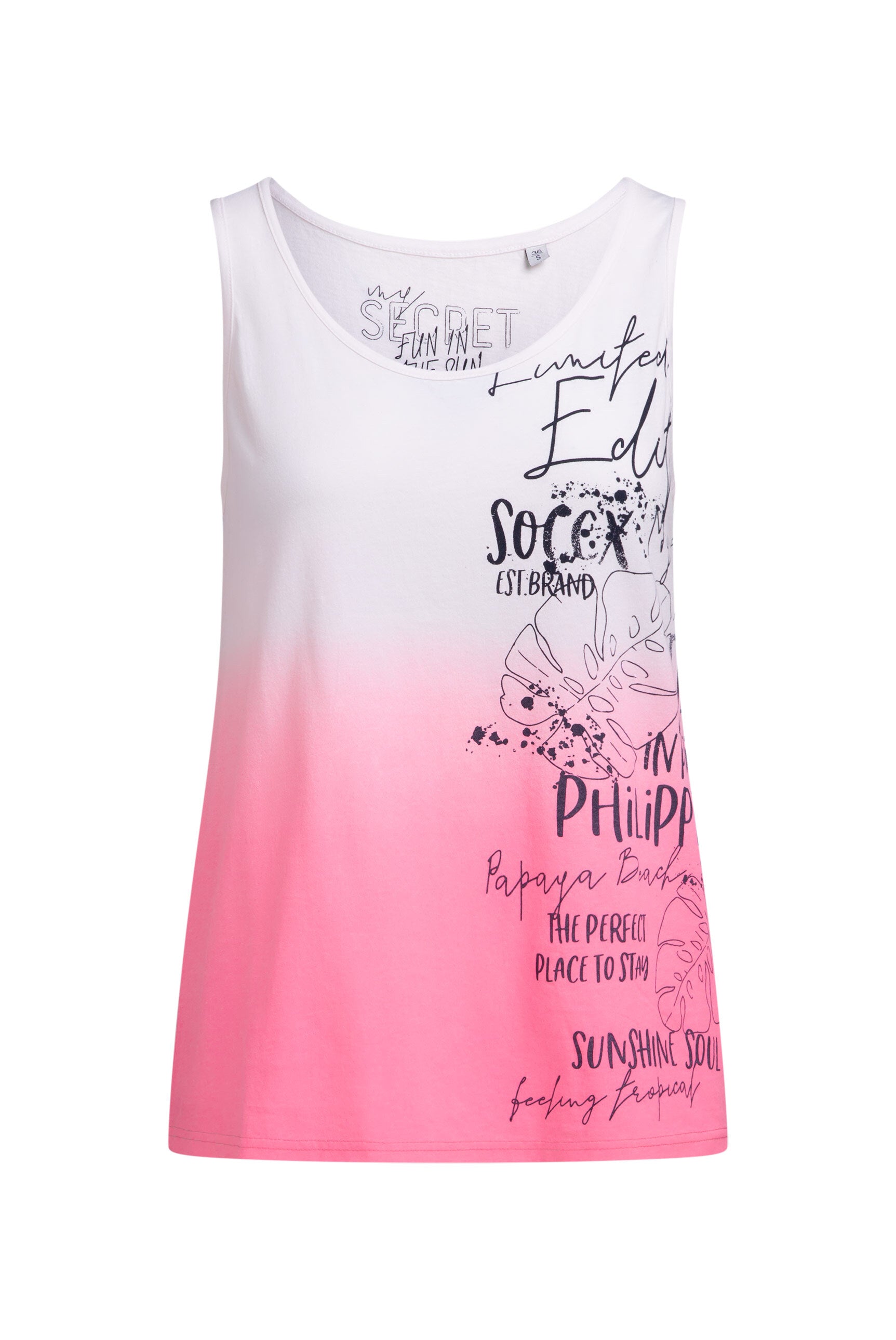 Top z efektem dip dye i nadrukiem z logo - 1