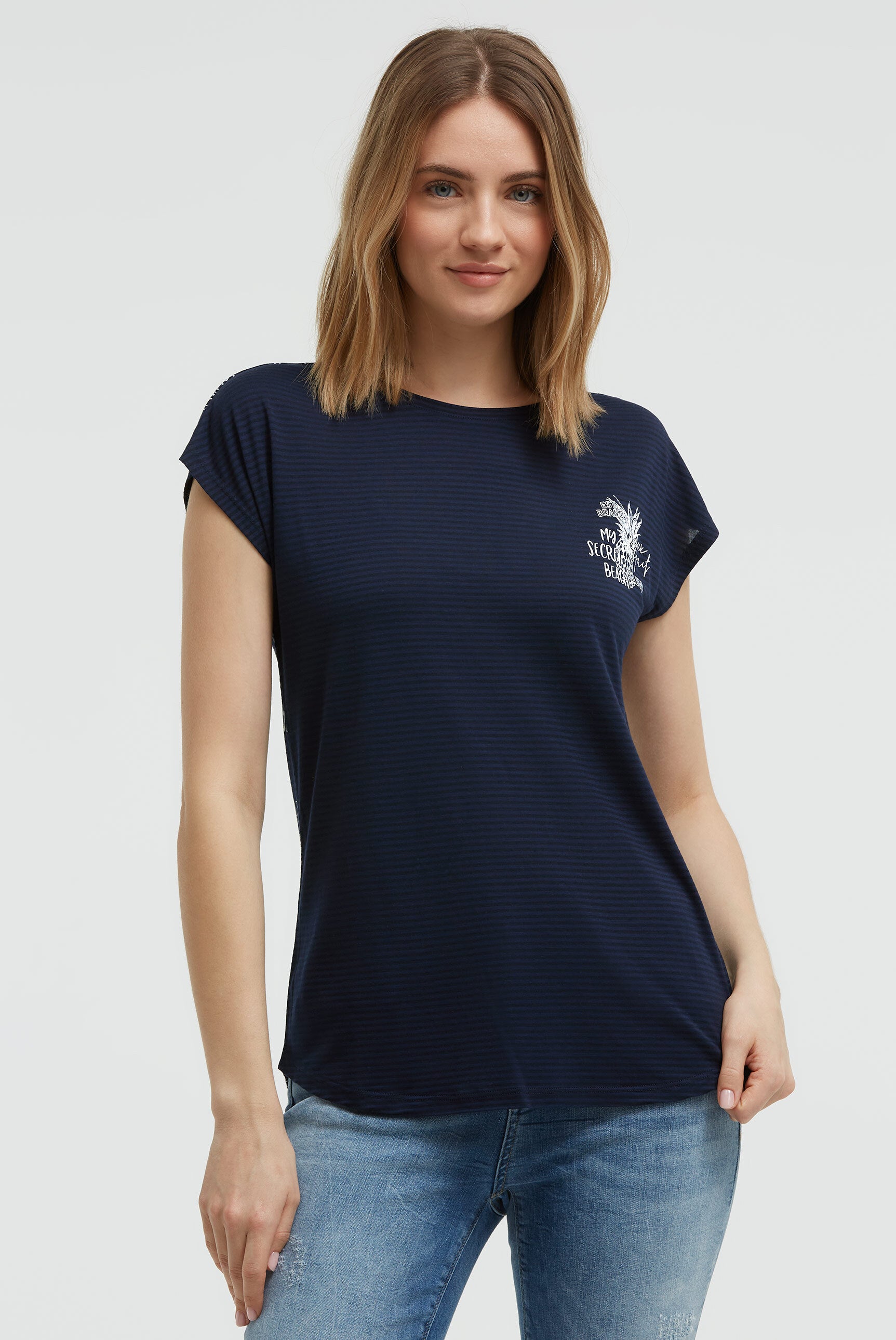 Shirt mit All Over Print auf dem Rücken blue navy - 3