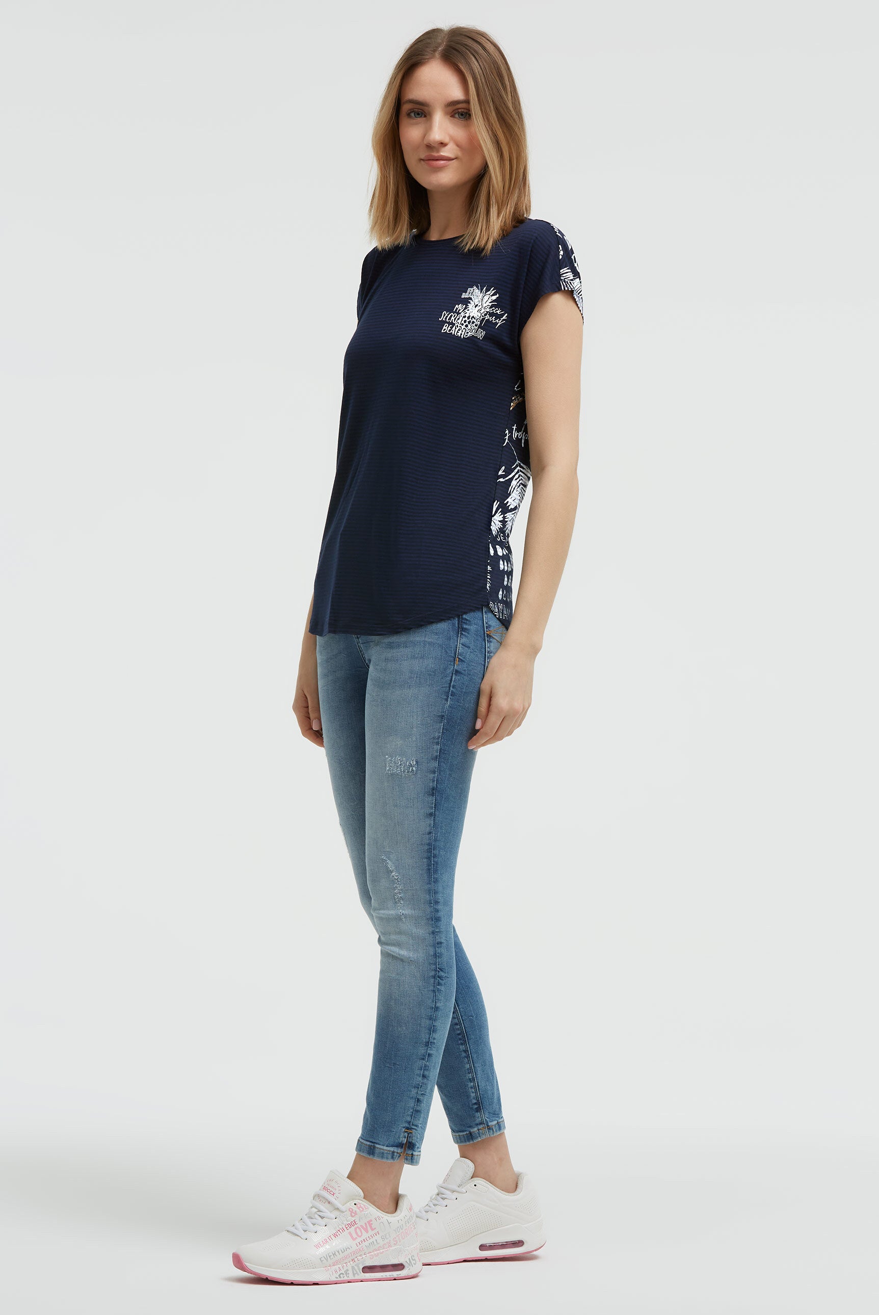 Shirt mit All Over Print auf dem Rücken blue navy - 4