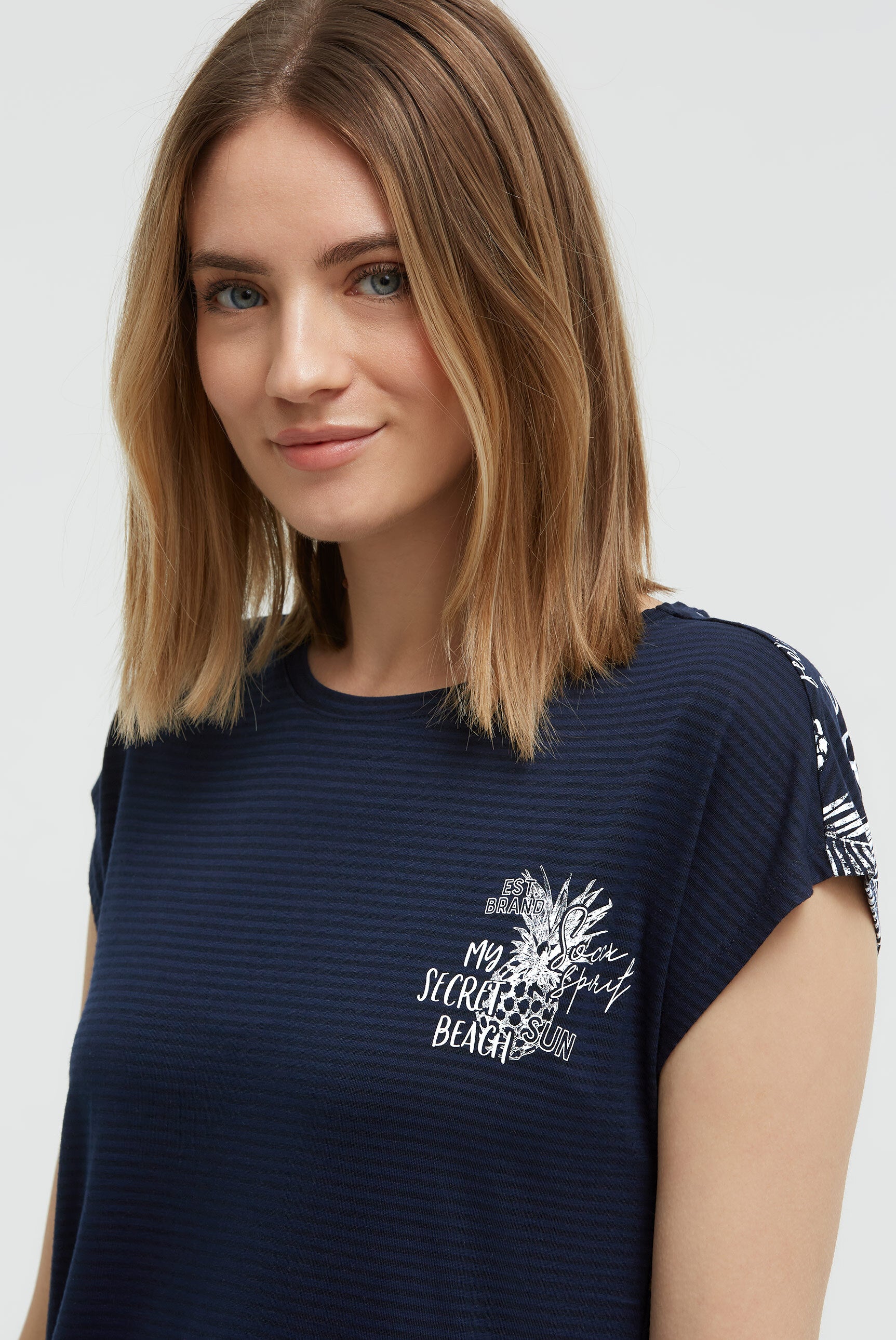Shirt mit All Over Print auf dem Rücken blue navy - 5