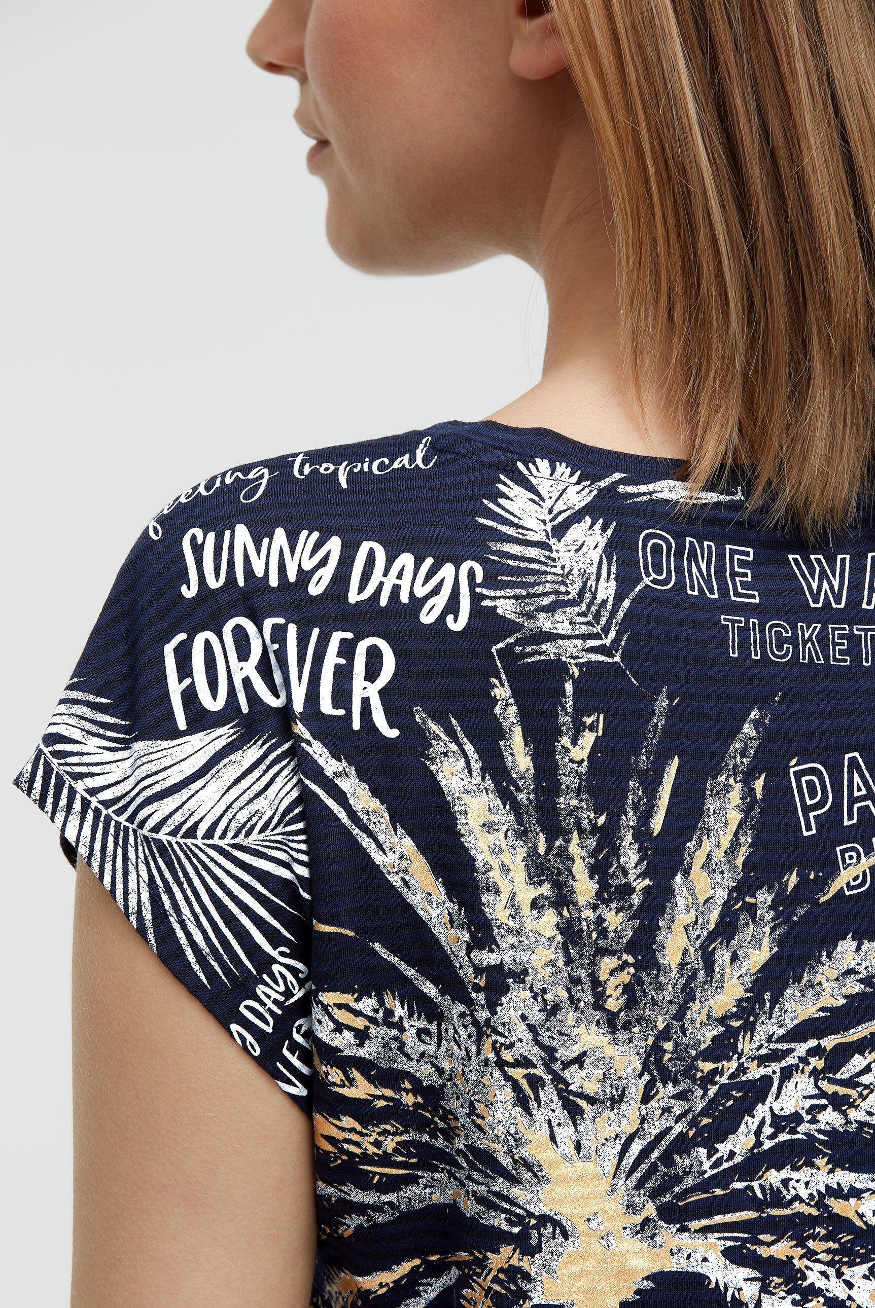 Shirt mit All Over Print auf dem Rücken blue navy - 6