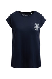 Shirt mit All Over Print auf dem Rücken blue navy