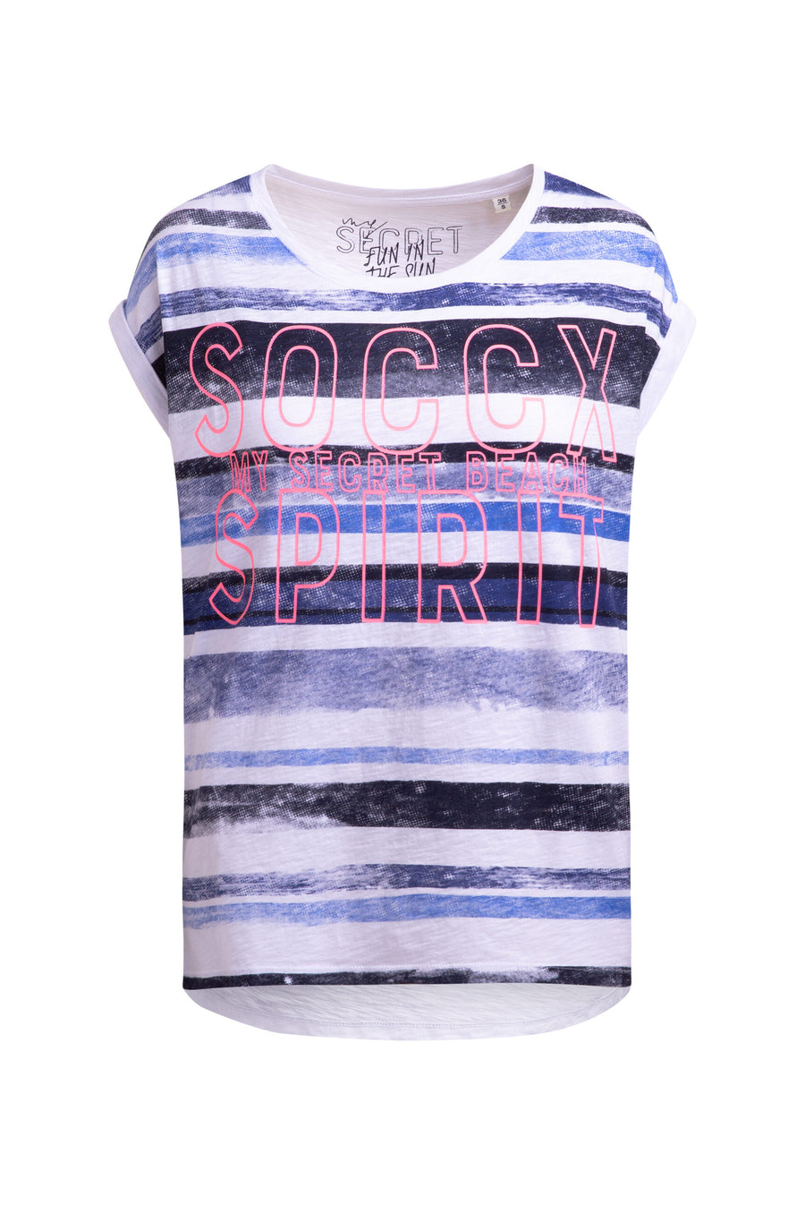 Shirt mit Logo- und Streifenprint blue navy