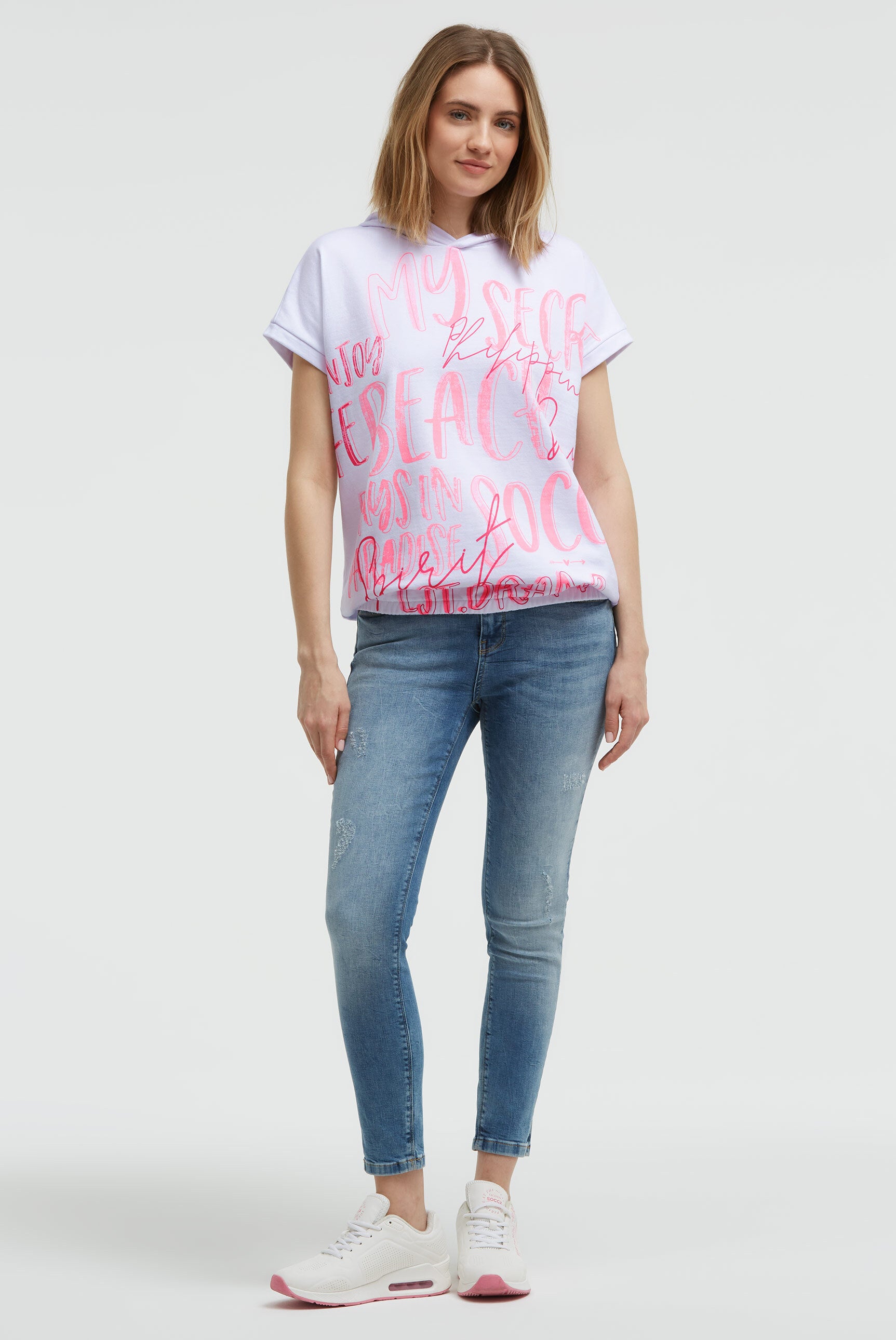 Ärmelloser-Hoodie mit All Over Print opticwhite
