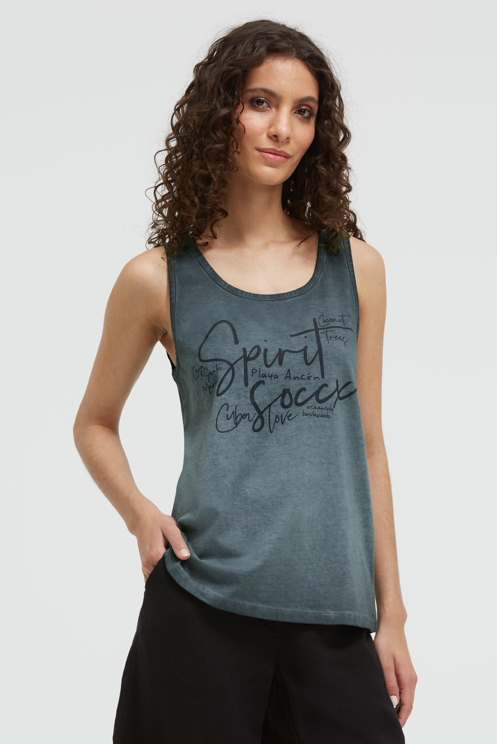 Top Inside Oil Dyed z nadrukiem logo 