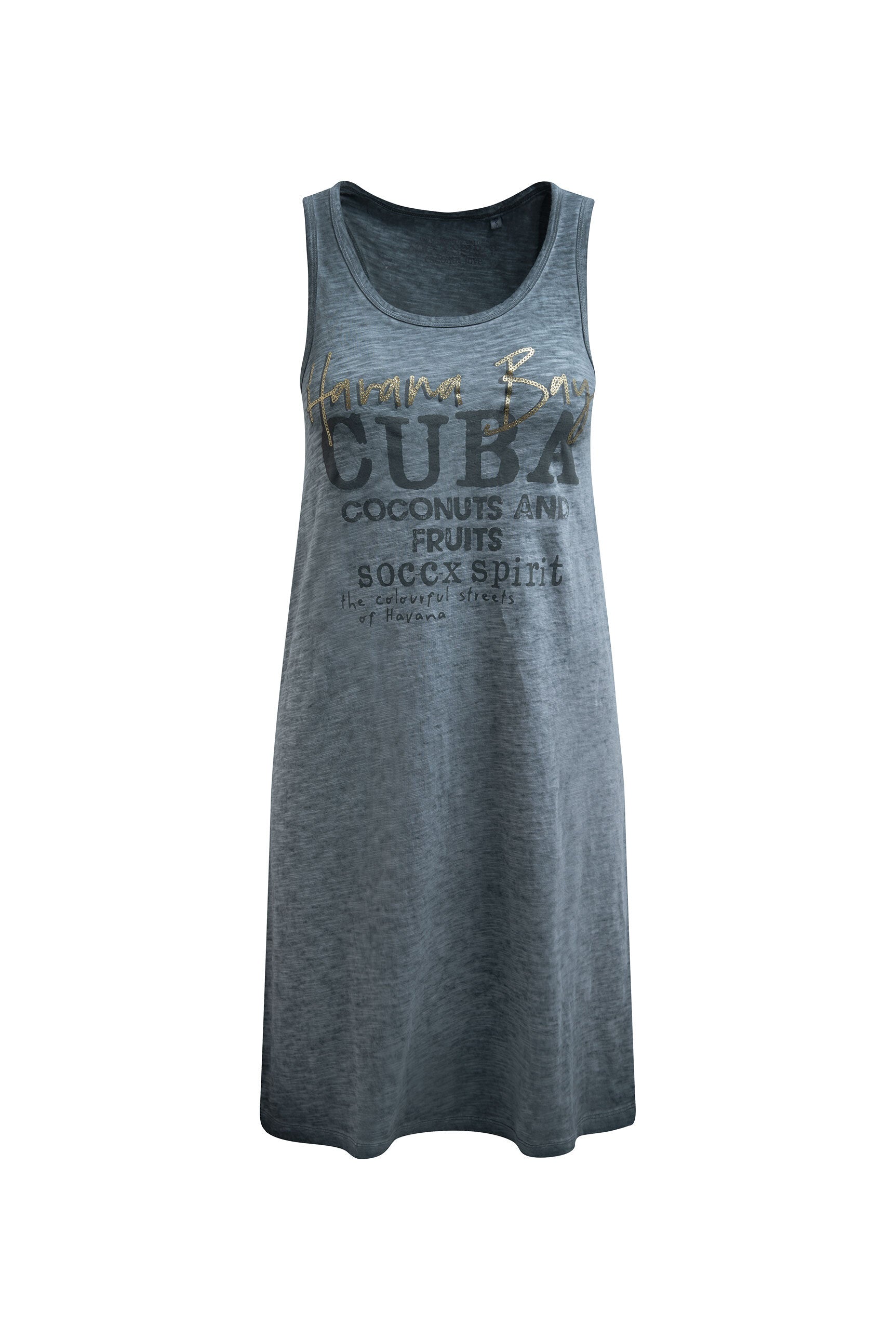 Sukienka typu tank top z nadrukiem z brokatem