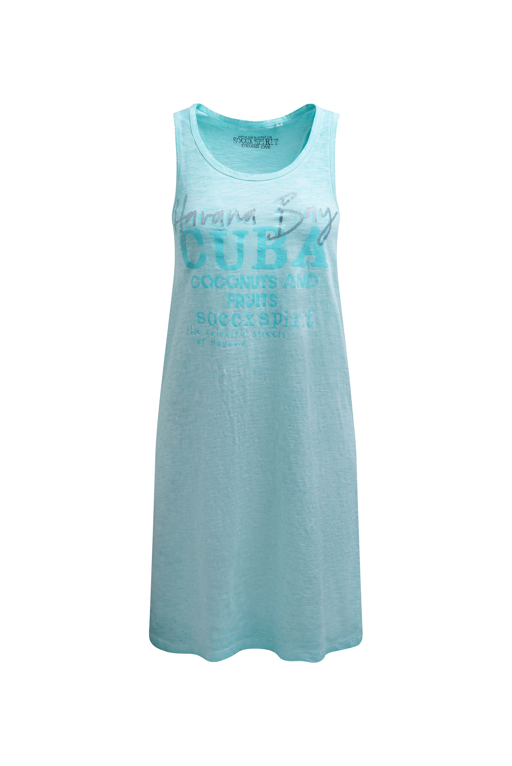 Sukienka typu tank top z nadrukiem z brokatem - 1