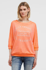 Bluza basic ze skróconymi rękawami i grafiką