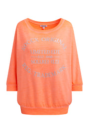Bluza basic ze skróconymi rękawami i grafiką