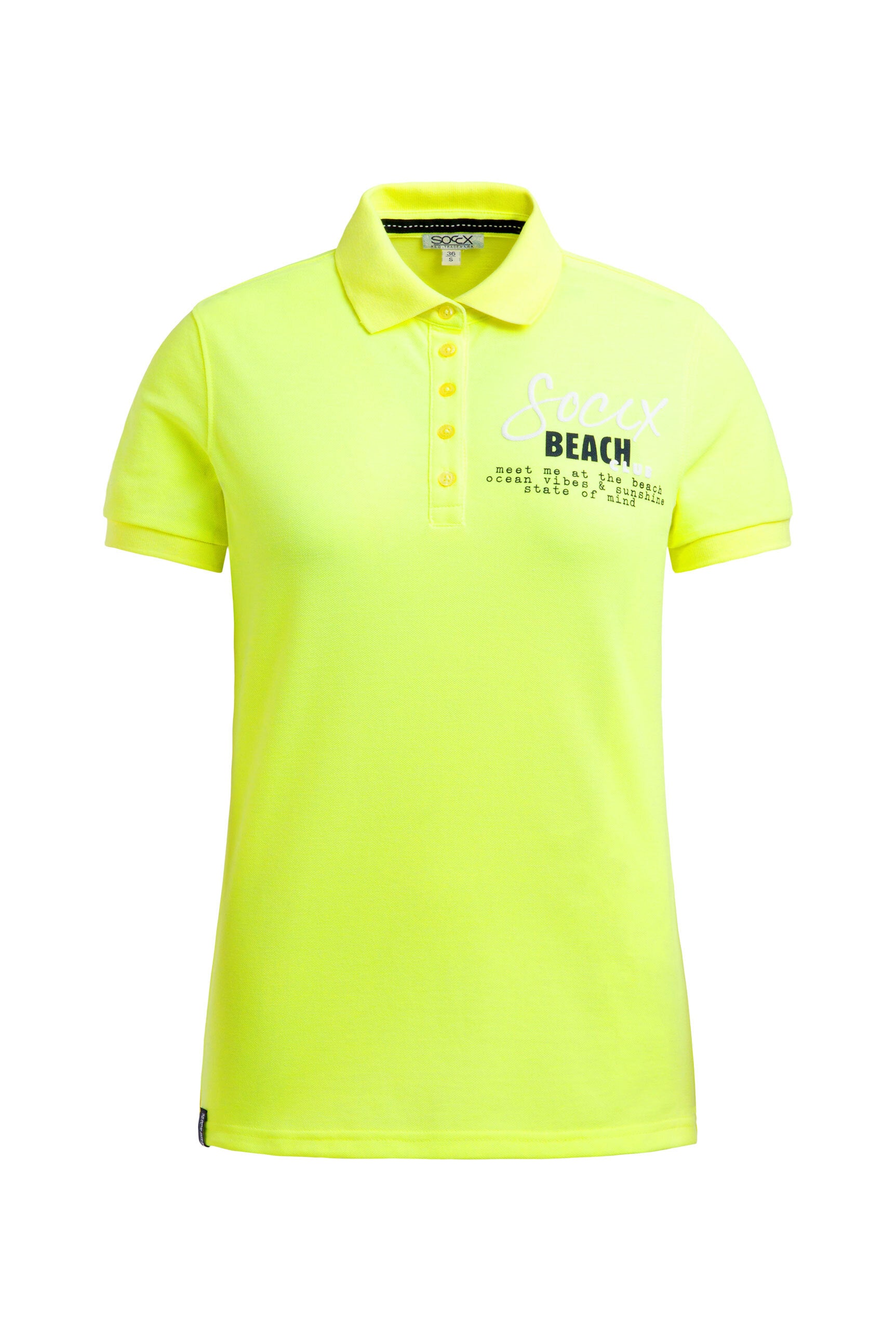 Koszulka polo basic z piki z nadrukiem z tyłu