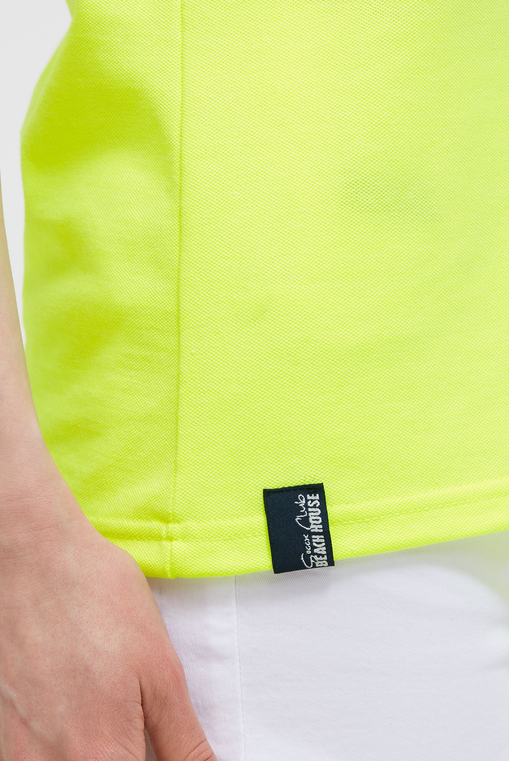 Koszulka polo basic z piki z nadrukiem z tyłu - 7