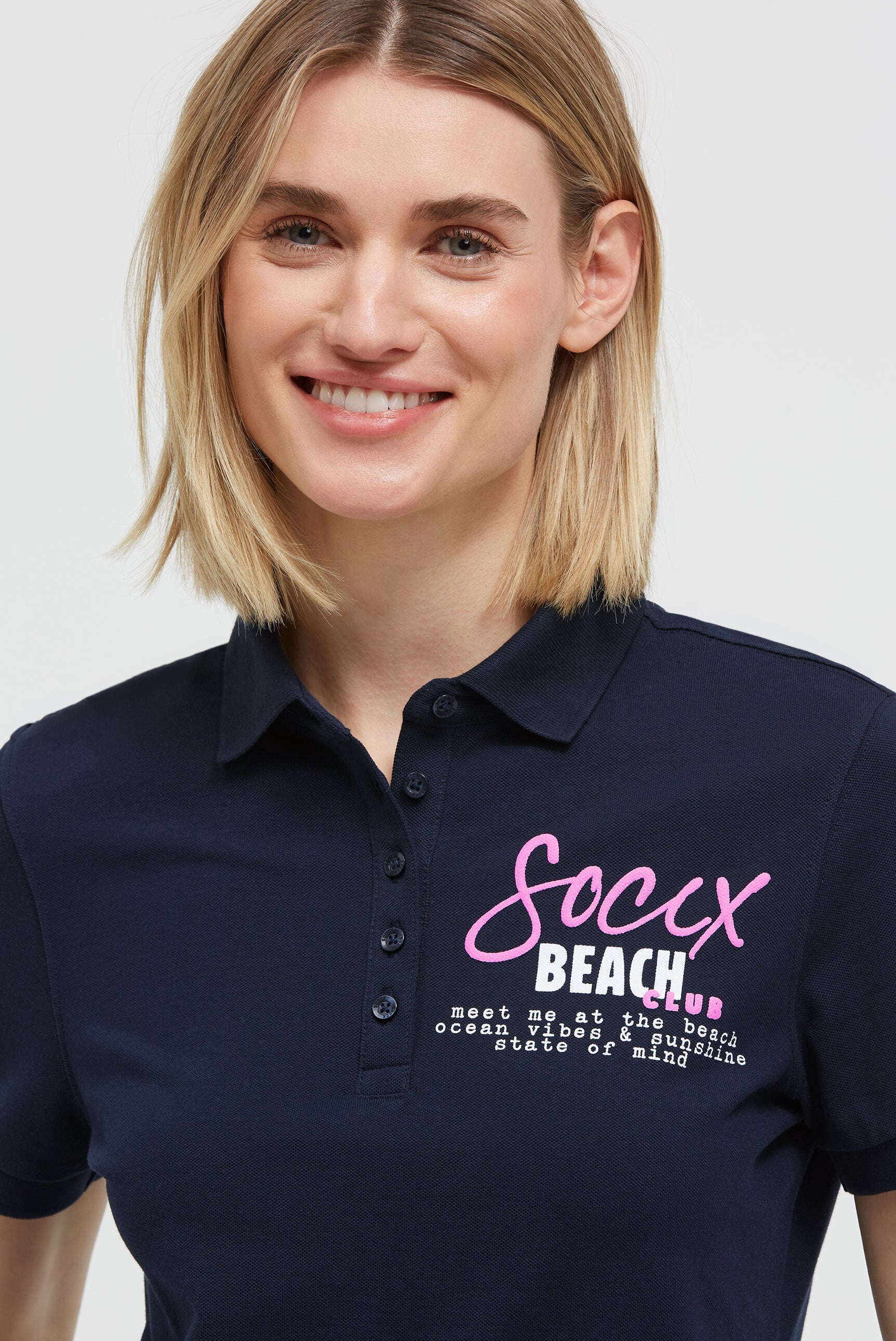 Basic Poloshirt aus Pikee mit Backprint - 5