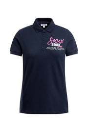 Basic Poloshirt aus Pikee mit Backprint