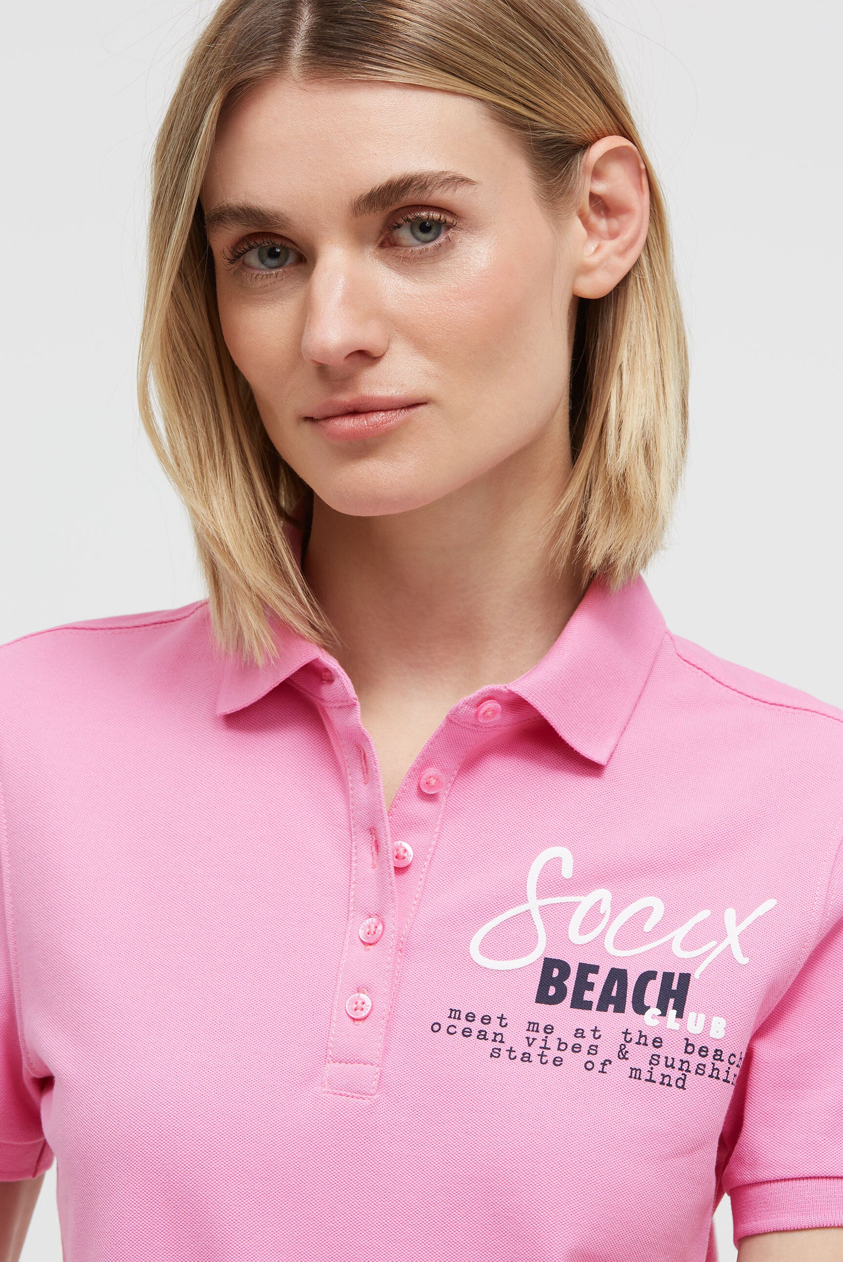 Basic Poloshirt aus Pikee mit Backprint - 5