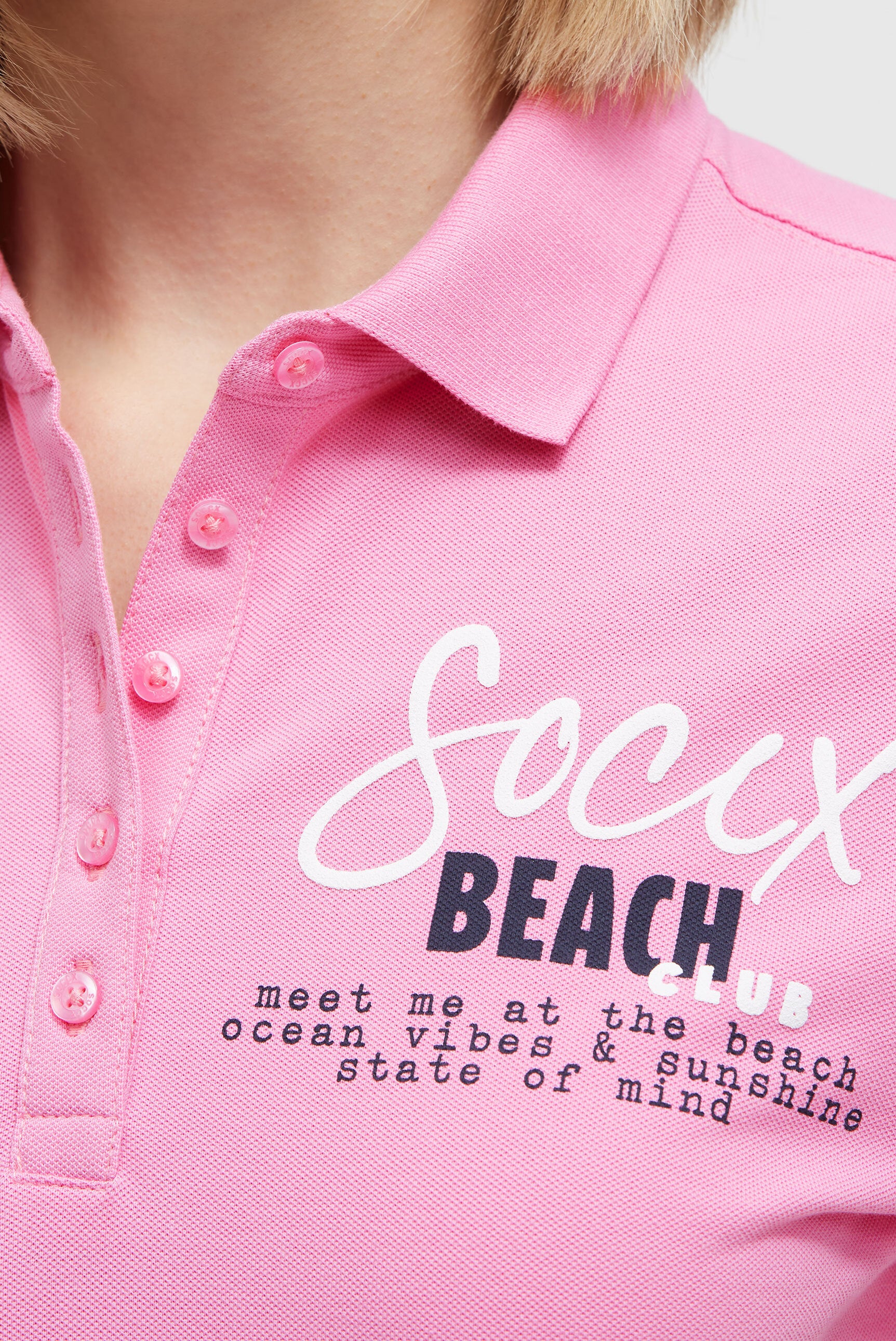 Basic Poloshirt aus Pikee mit Backprint - 6
