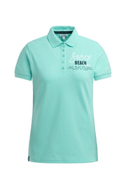 Koszulka polo basic z piki z nadrukiem z tyłu