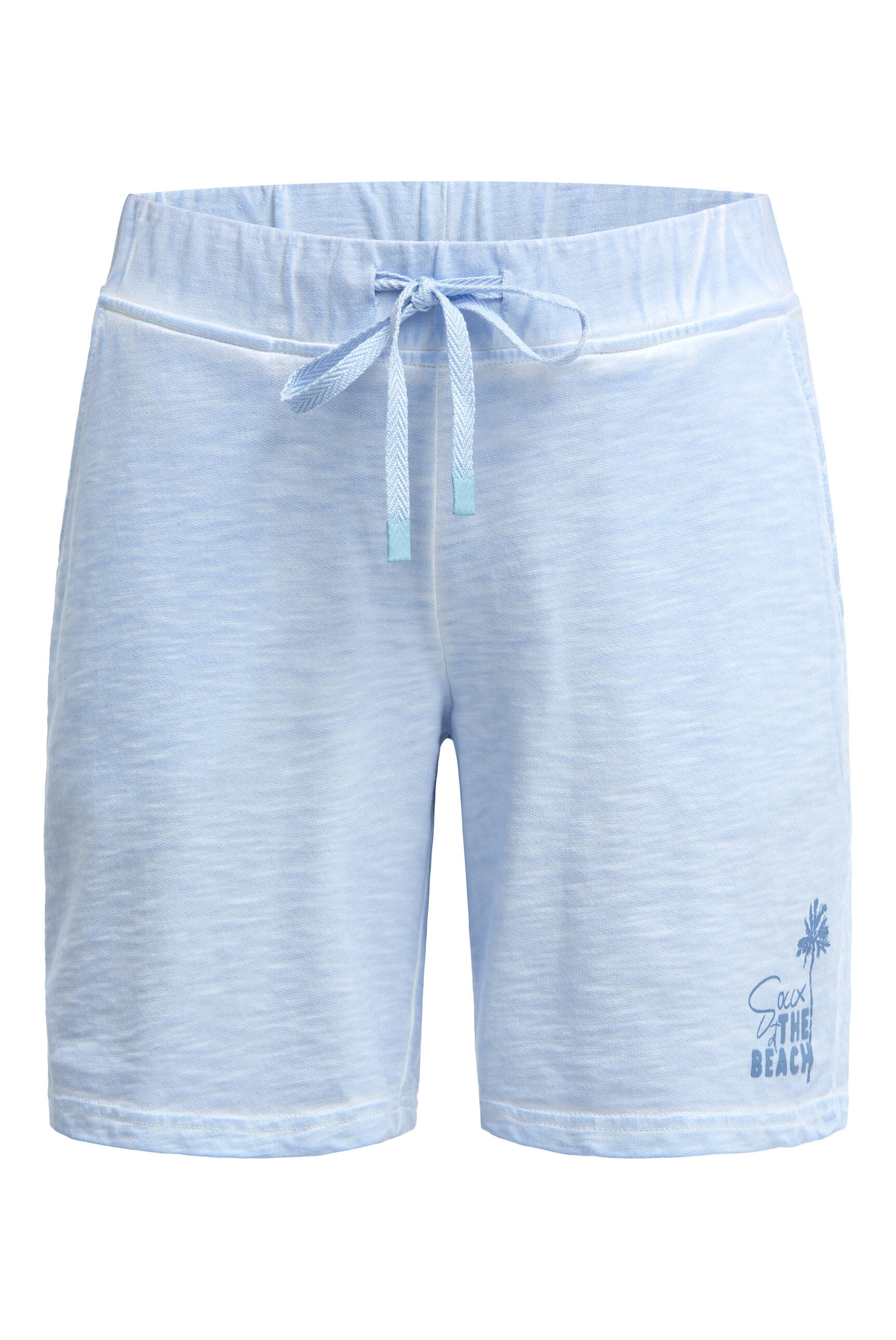 Sweatshorts Oil Dyed mit Label Print soft ocean