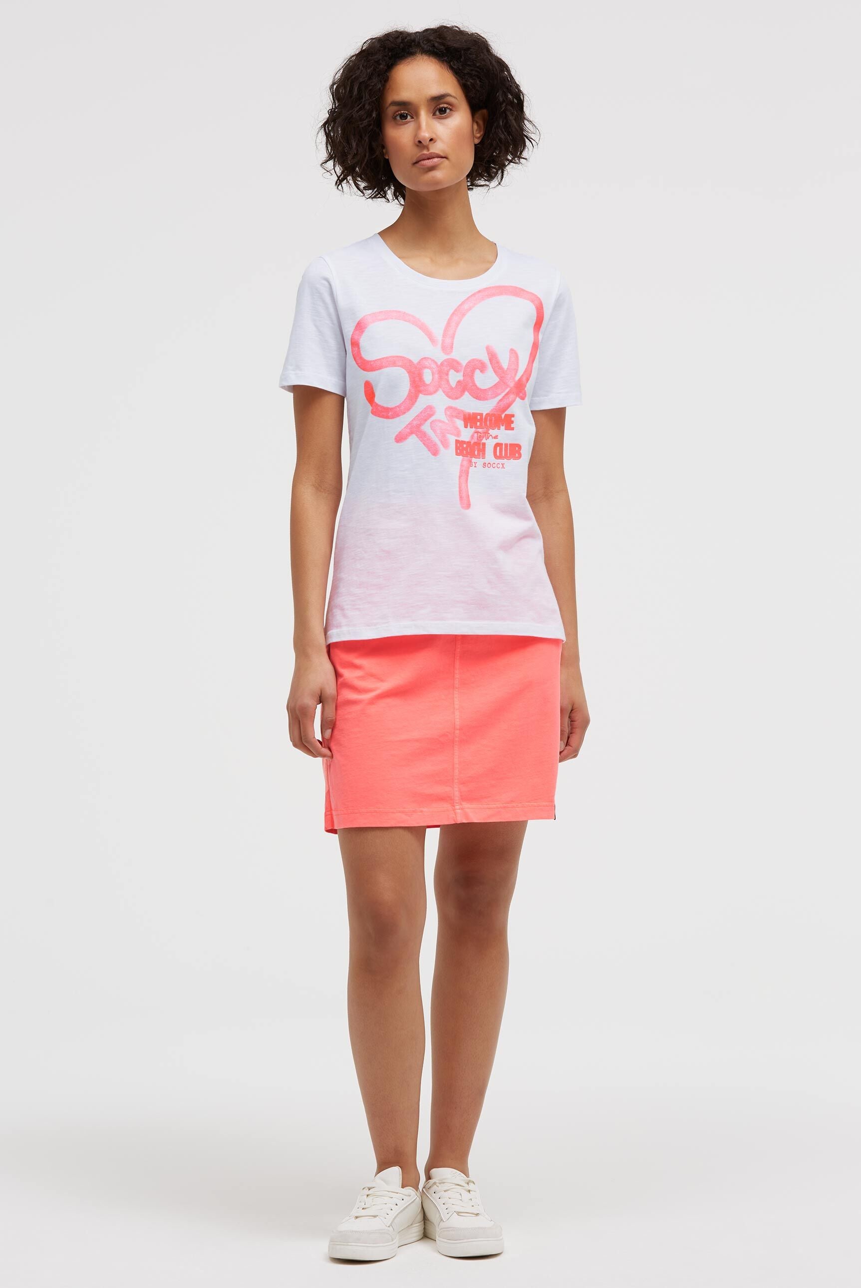 T-Shirt Rundhals mit Artwork opticwhite