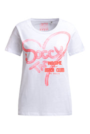 T-Shirt Rundhals mit Artwork opticwhite