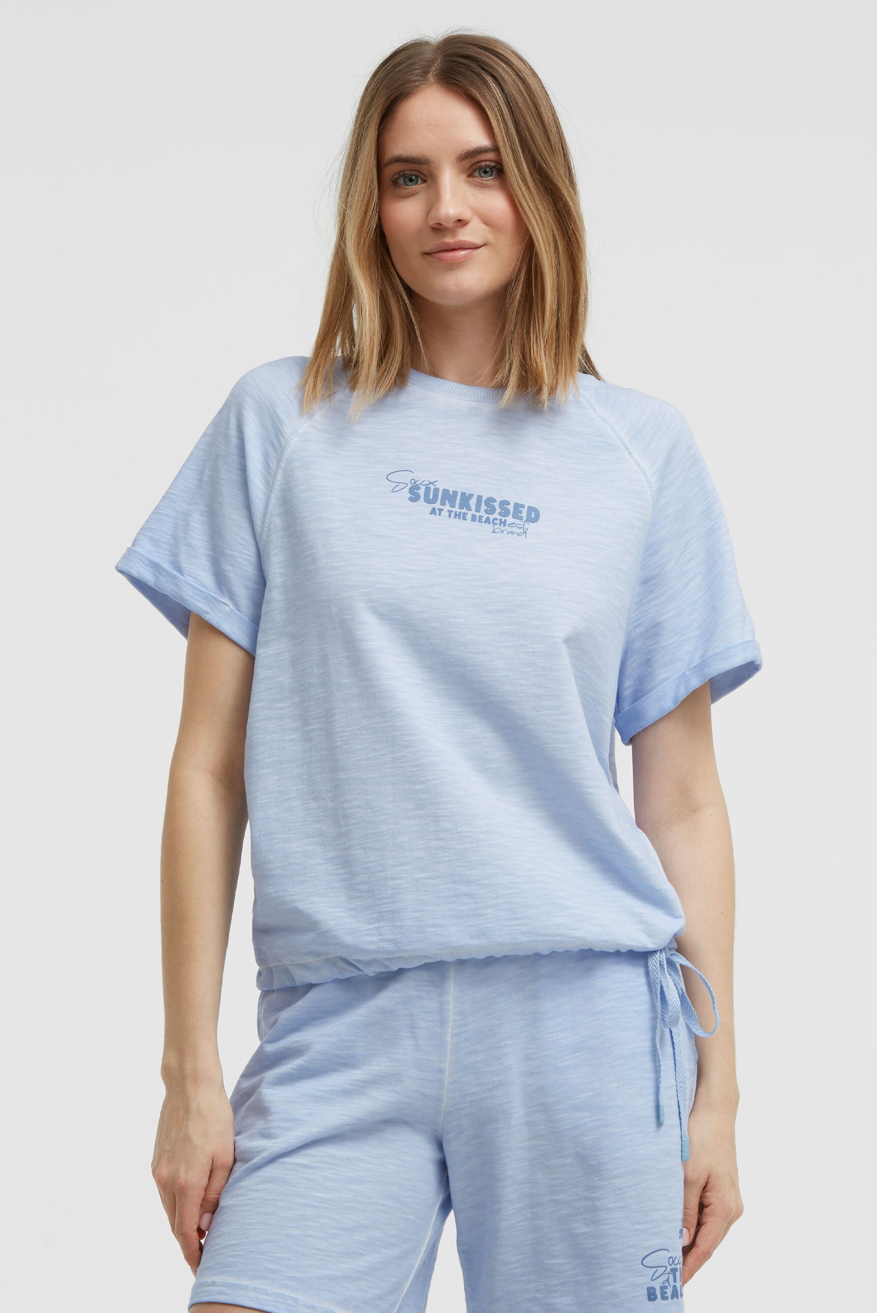 Kurzarm-Sweatshirt mit Back-Artwork soft ocean