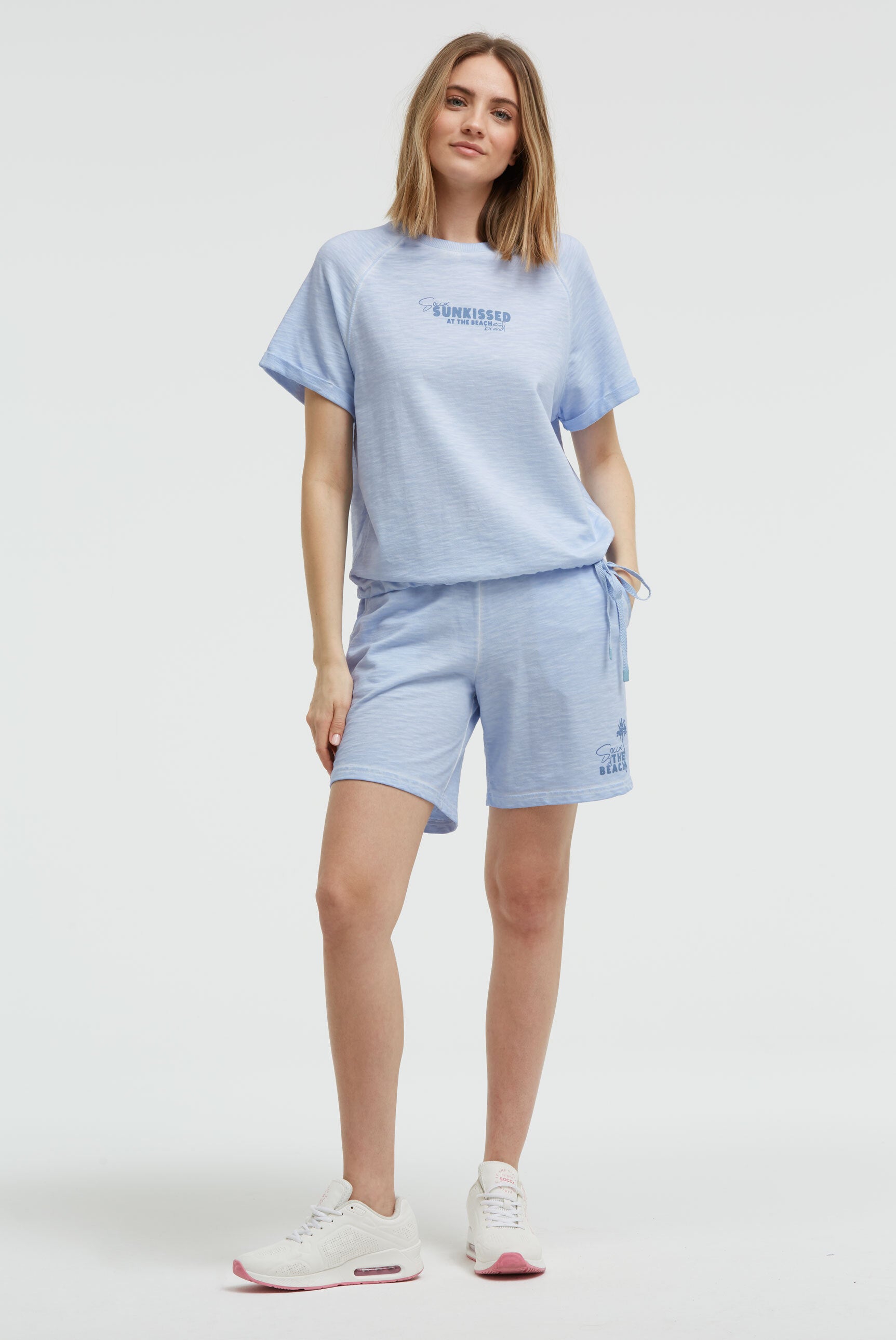 Kurzarm-Sweatshirt mit Back-Artwork soft ocean - 4