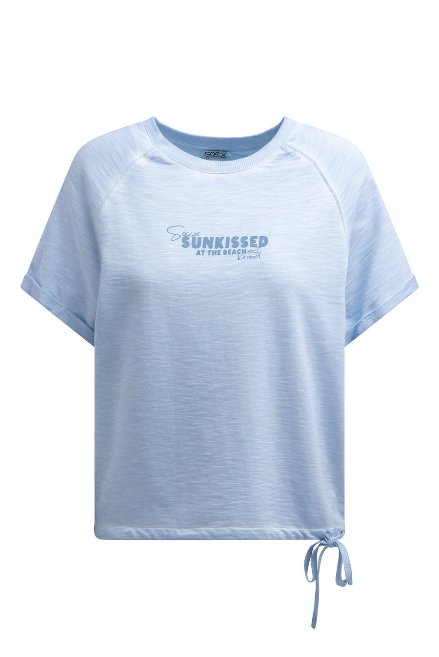 Kurzarm-Sweatshirt mit Back - Artwork soft ocean