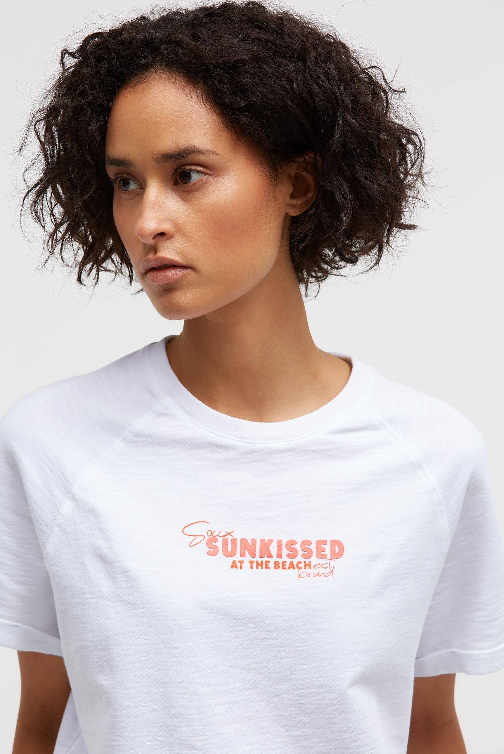 Kurzarm-Sweatshirt mit Back-Artwork opticwhite