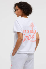 Kurzarm-Sweatshirt mit Back-Artwork opticwhite