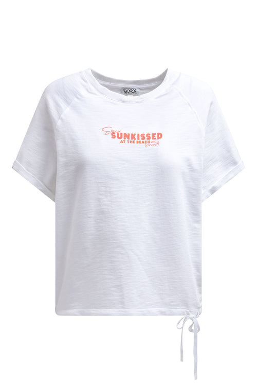 Kurzarm-Sweatshirt mit Back-Artwork opticwhite