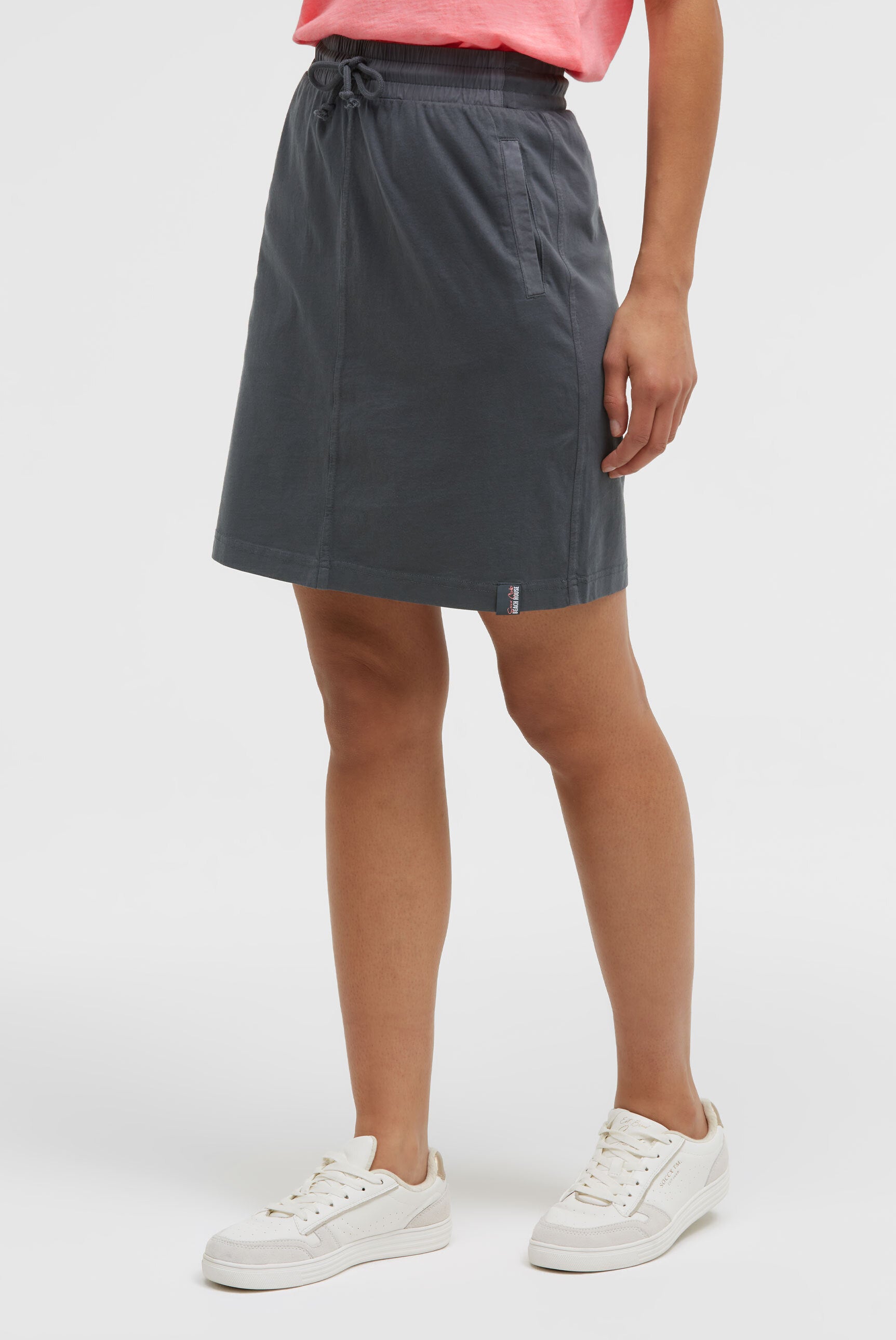 Kurzer Jersey-Rock mit Elastikbund grey bay - 2