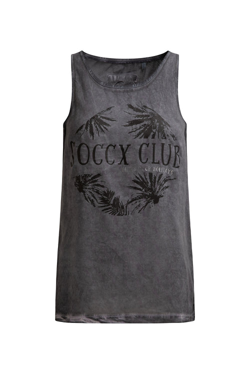 Blusen-Top Oil Dyed im Materialmix grey bay