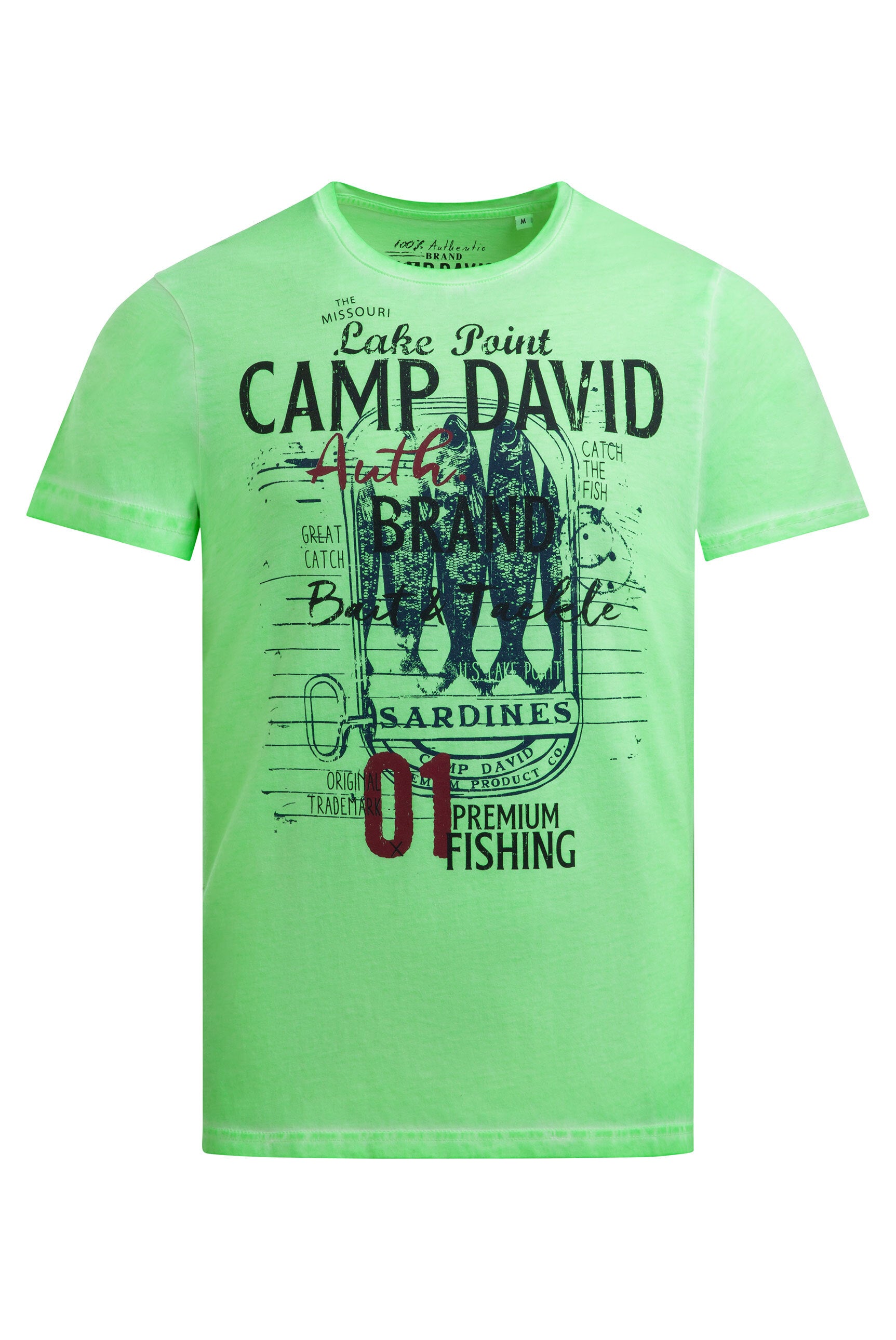 T-shirt barwiony olejem z markowym nadrukiem