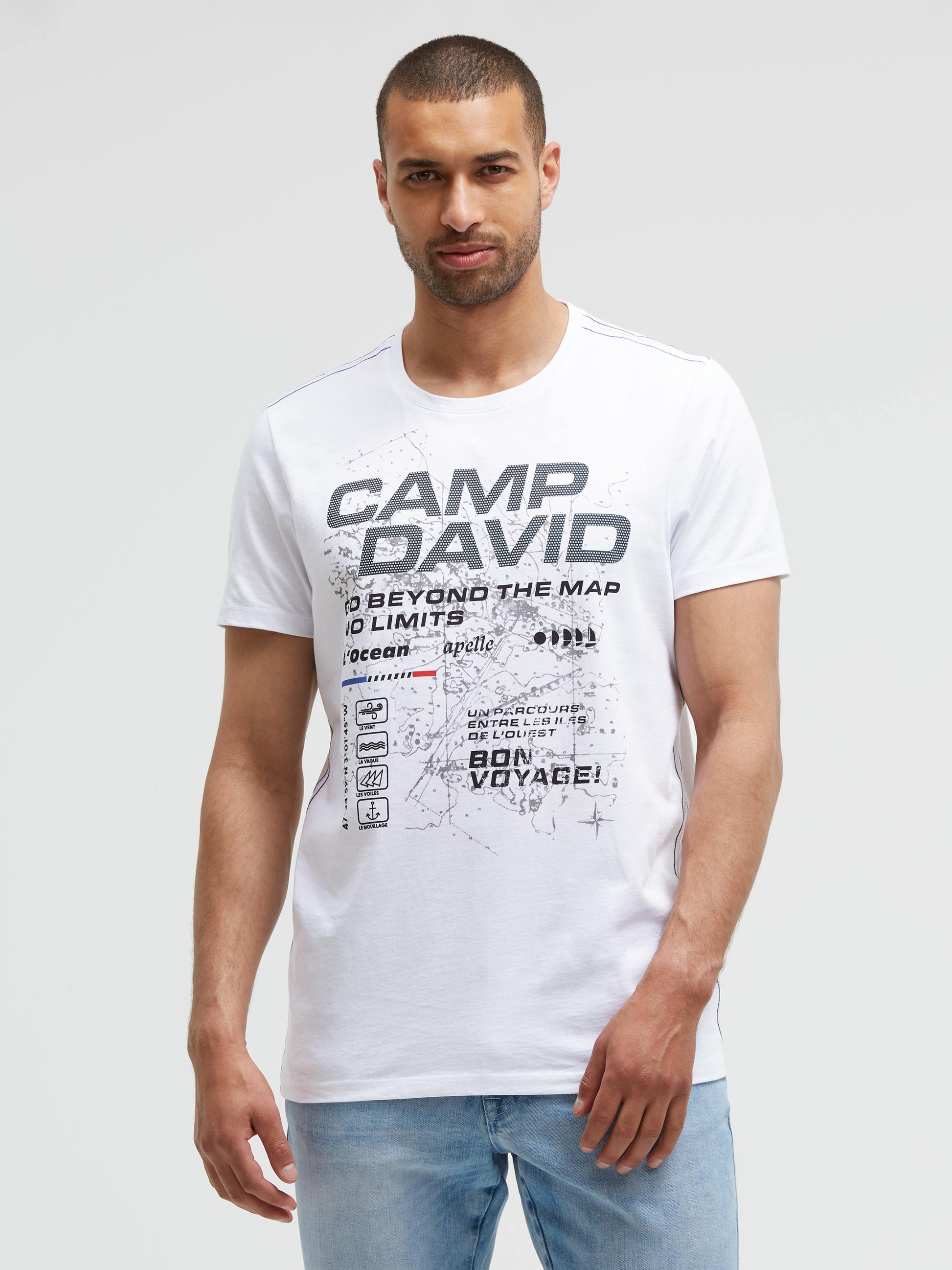 T-Shirt Rundhals mit Logo Artwork opticwhite - 2