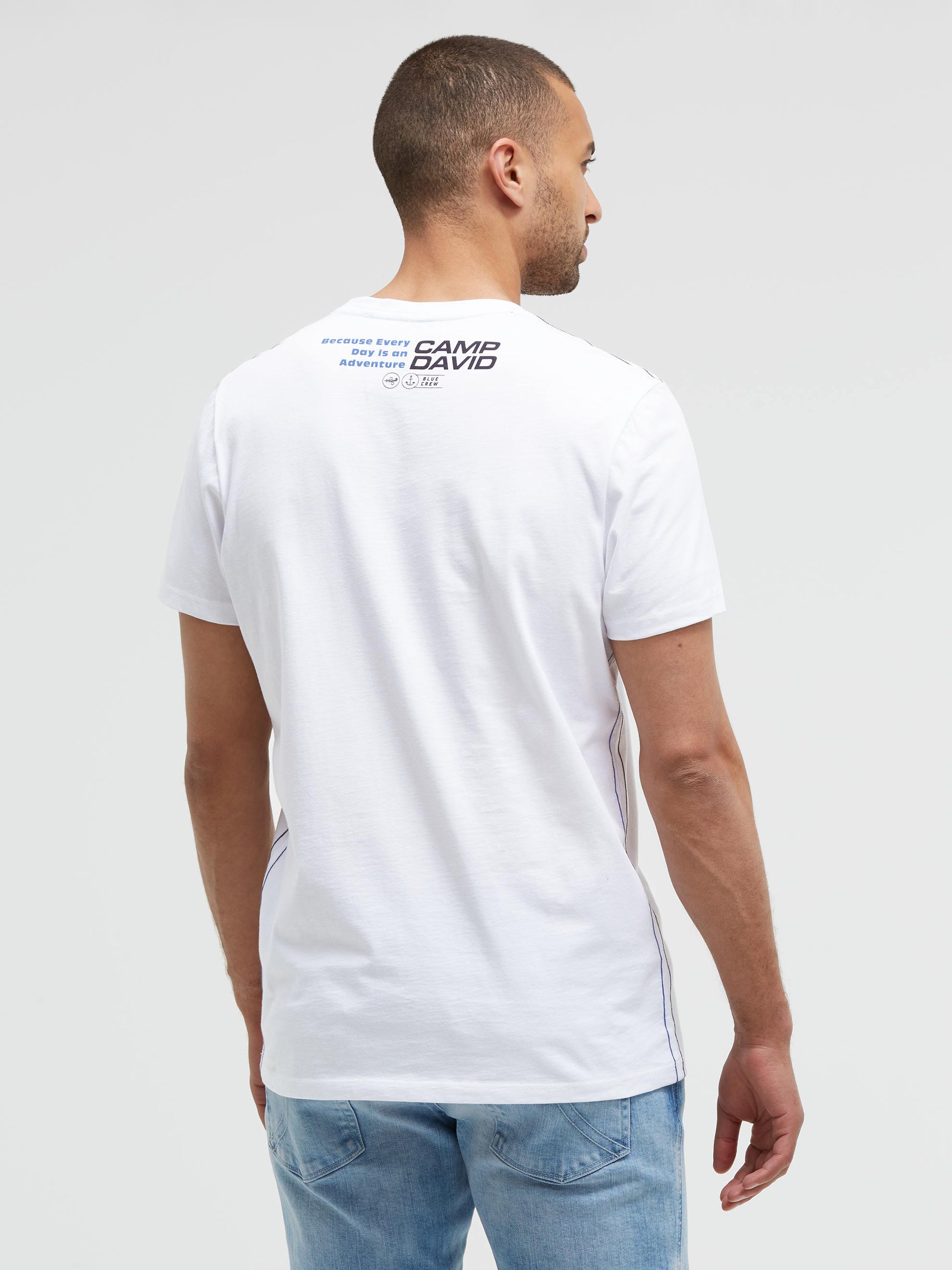 T-Shirt Rundhals mit Logo Artwork opticwhite - 5