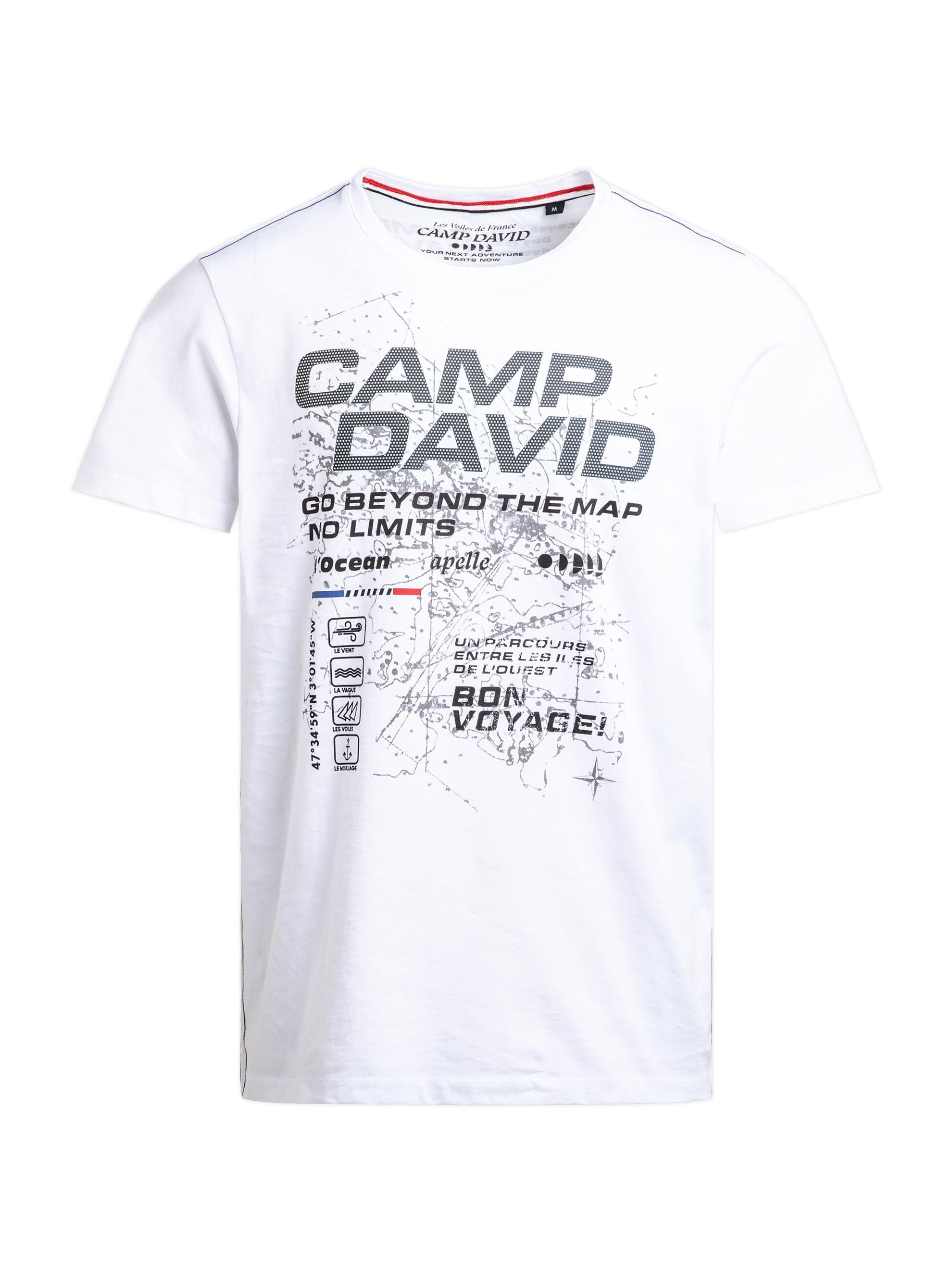 T-Shirt Rundhals mit Logo Artwork opticwhite